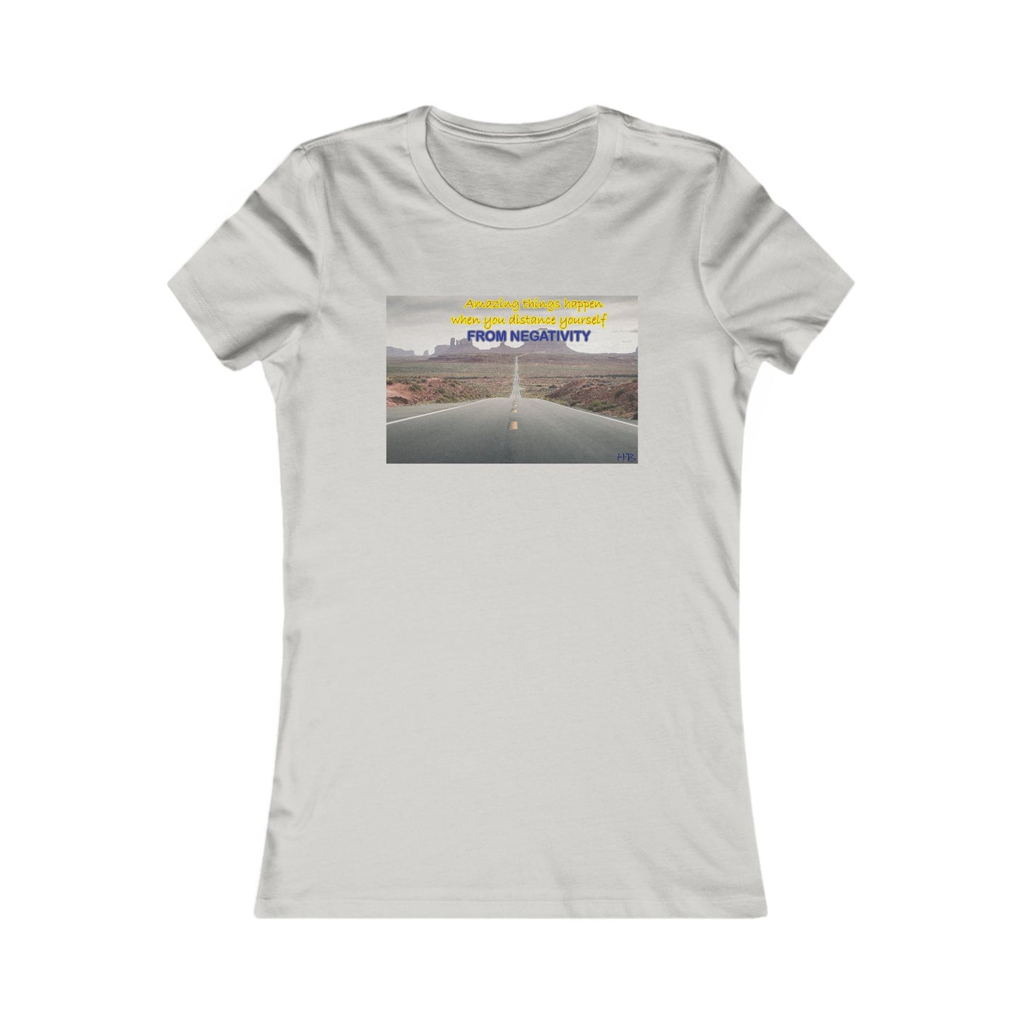 Amazing Things Happen when Distancing from Negativity (Women - Premium Cotton Tee)