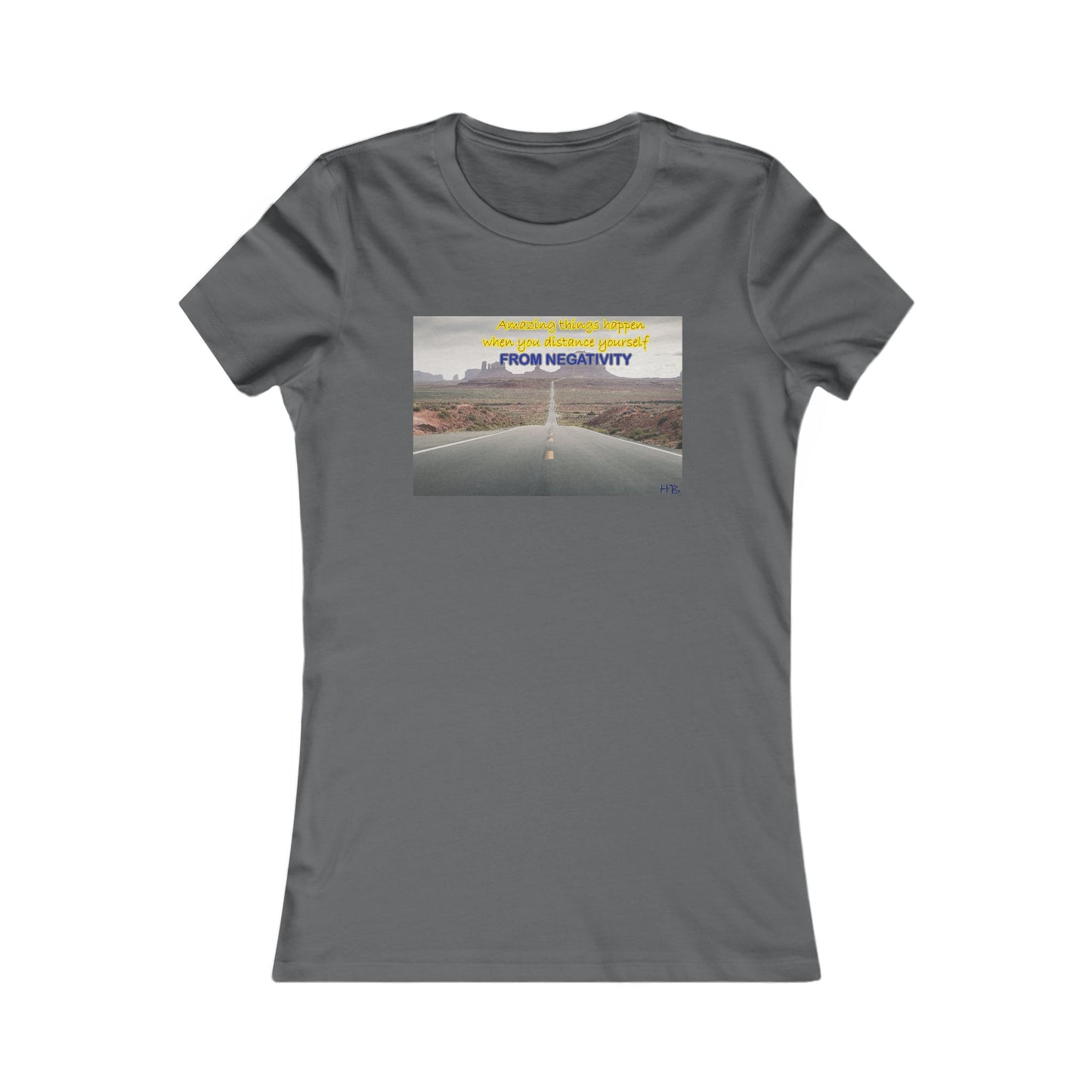 Amazing Things Happen when Distancing from Negativity (Women - Premium Cotton Tee)