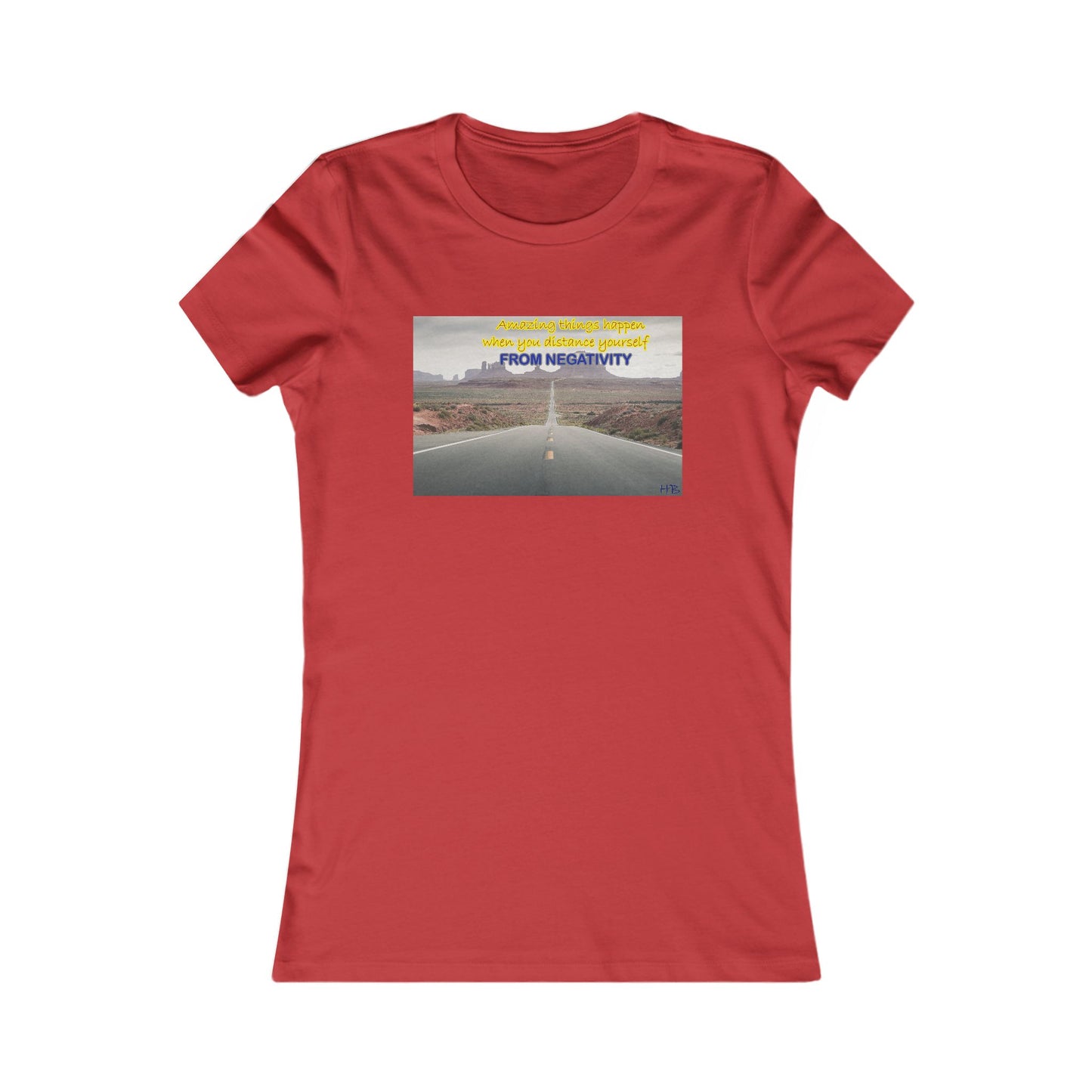 Amazing Things Happen when Distancing from Negativity (Women - Premium Cotton Tee)