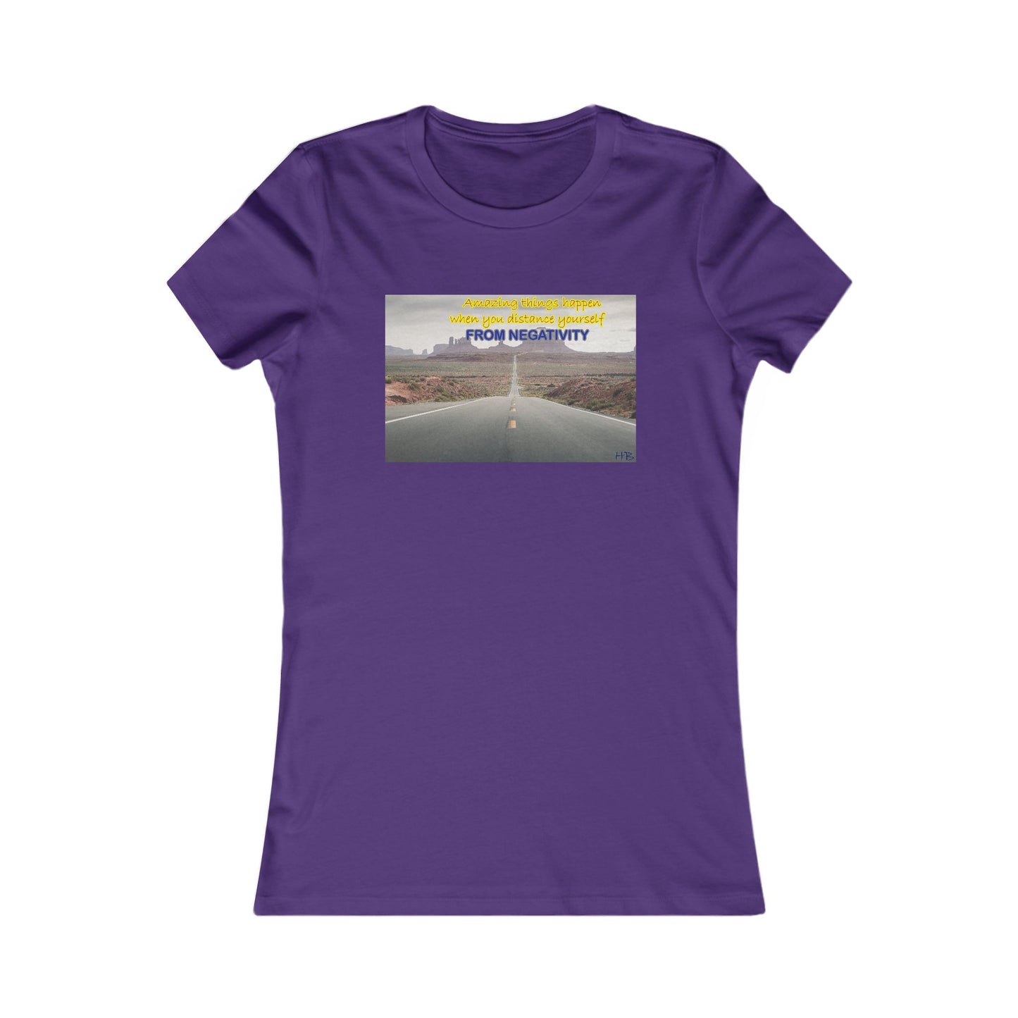Amazing Things Happen when Distancing from Negativity (Women - Premium Cotton Tee)
