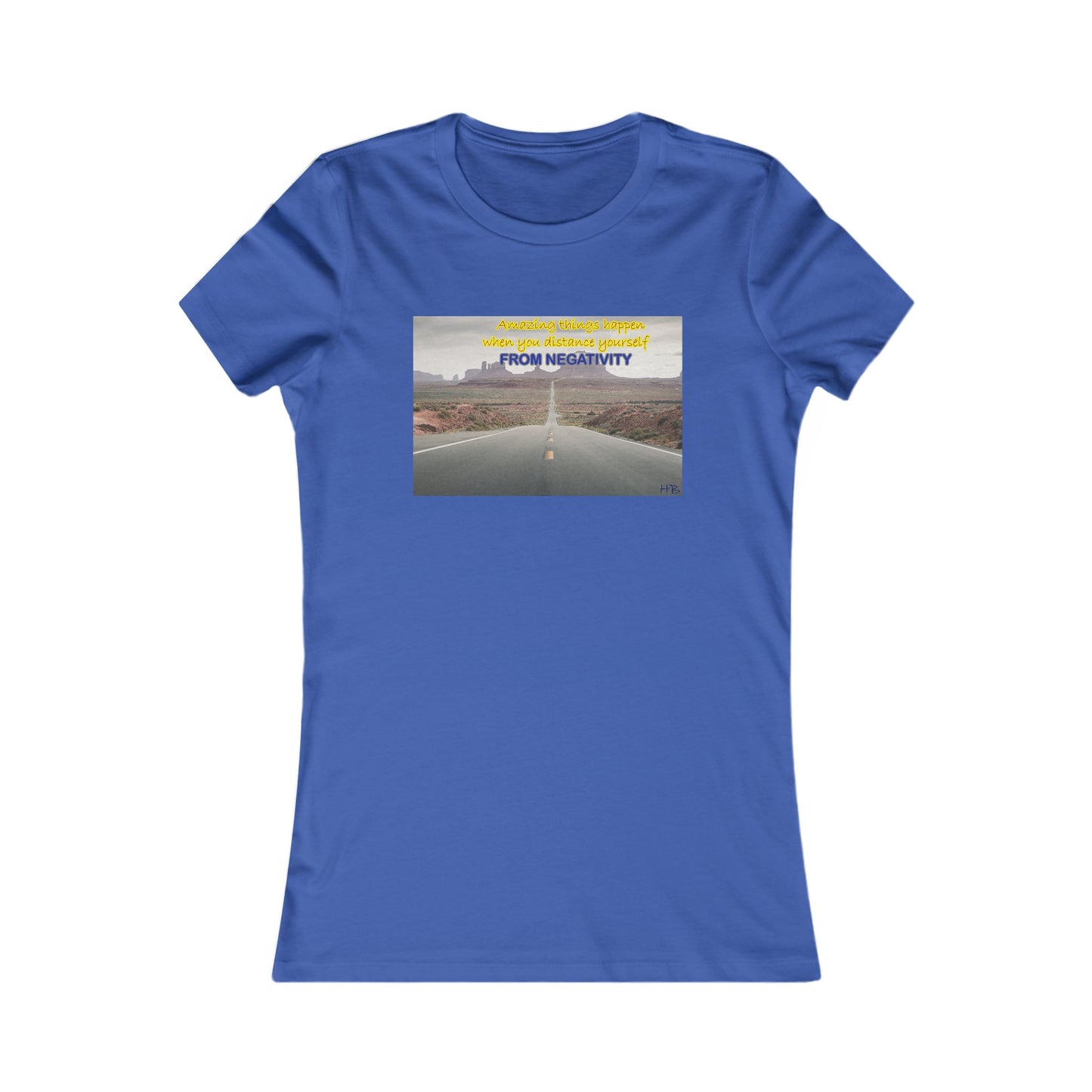 Amazing Things Happen when Distancing from Negativity (Women - Premium Cotton Tee)
