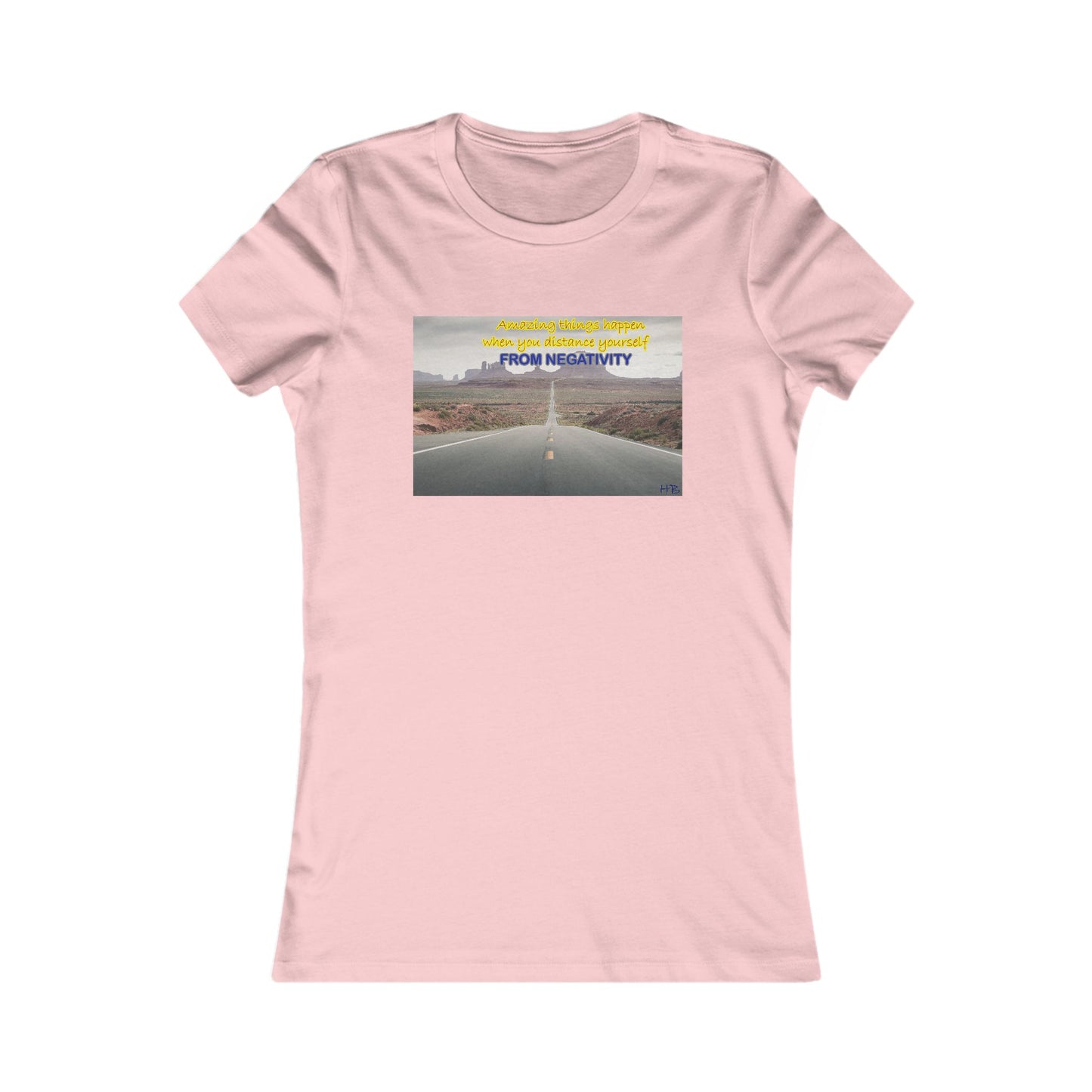 Amazing Things Happen when Distancing from Negativity (Women - Premium Cotton Tee)