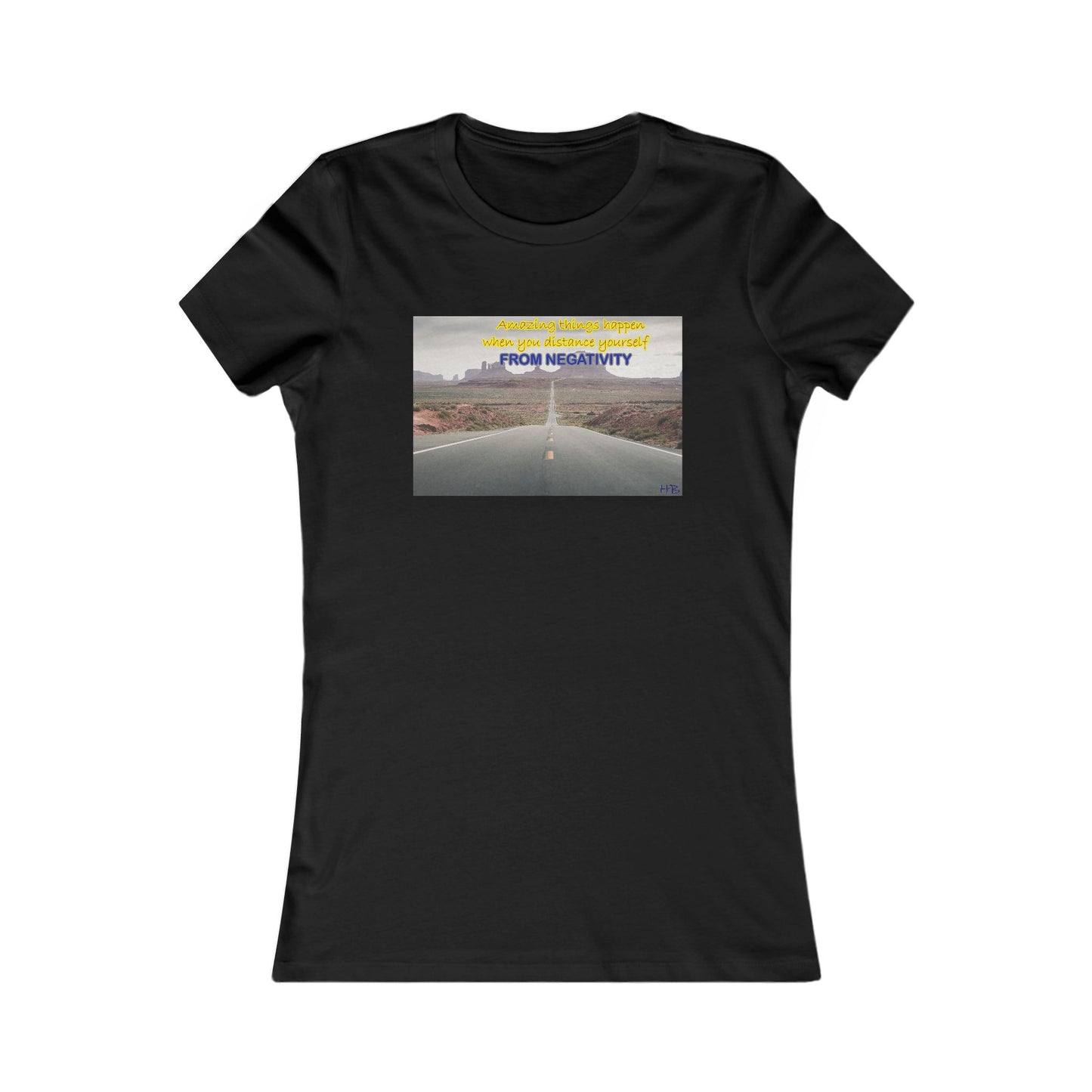 Amazing Things Happen when Distancing from Negativity (Women - Premium Cotton Tee)