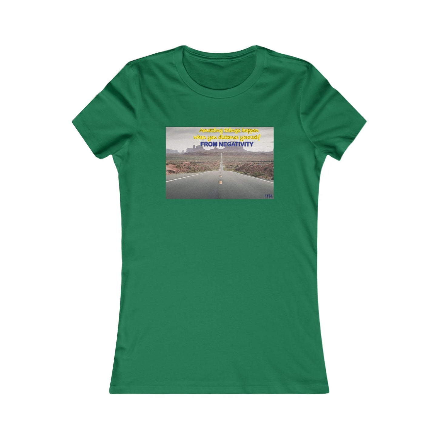 Amazing Things Happen when Distancing from Negativity (Women - Premium Cotton Tee)