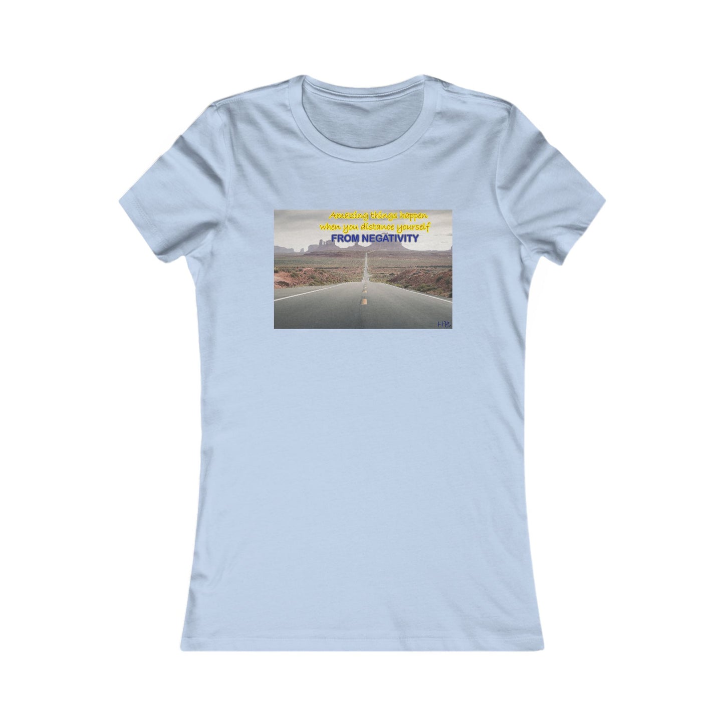 Amazing Things Happen when Distancing from Negativity (Women - Premium Cotton Tee)