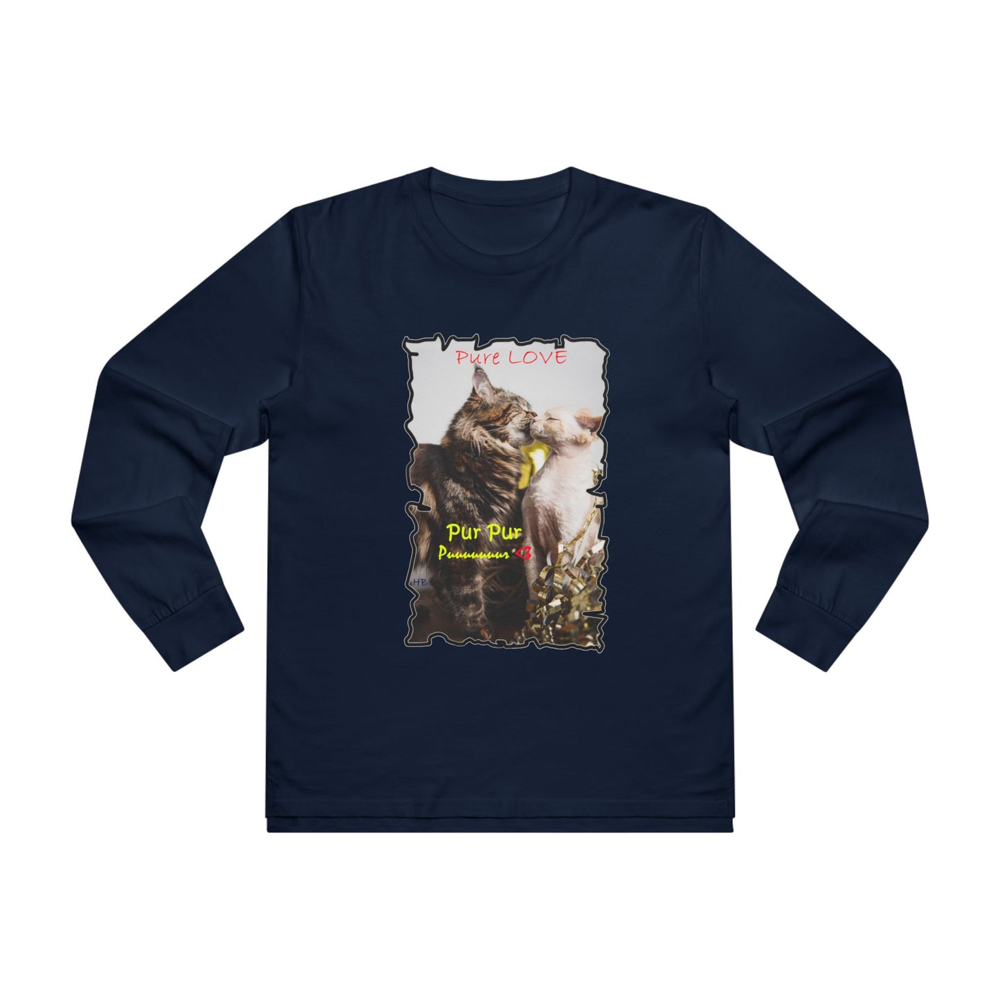 Get Yours Now -- Pure LOVE Cats kissing (Men's Base Longsleeve Tee - All-Season Wear)