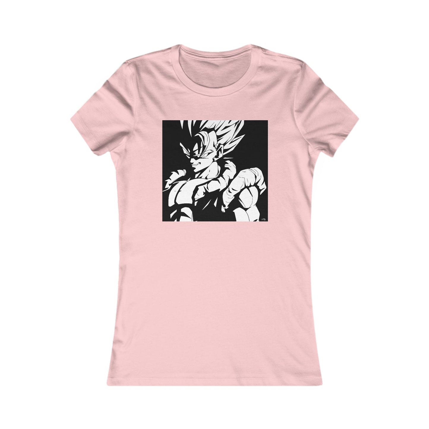Japanese Superhero anime in black and white (Women - Premium Cotton Tee)
