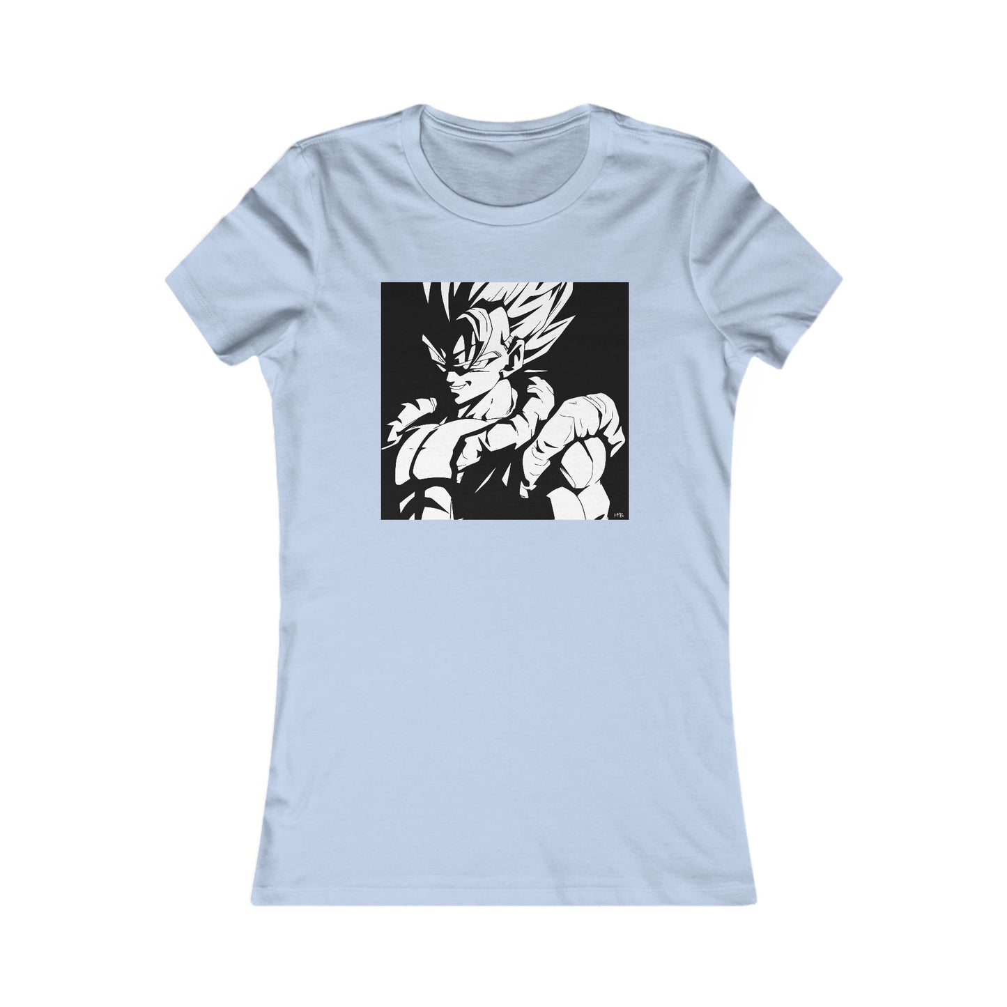 Japanese Superhero anime in black and white (Women - Premium Cotton Tee)