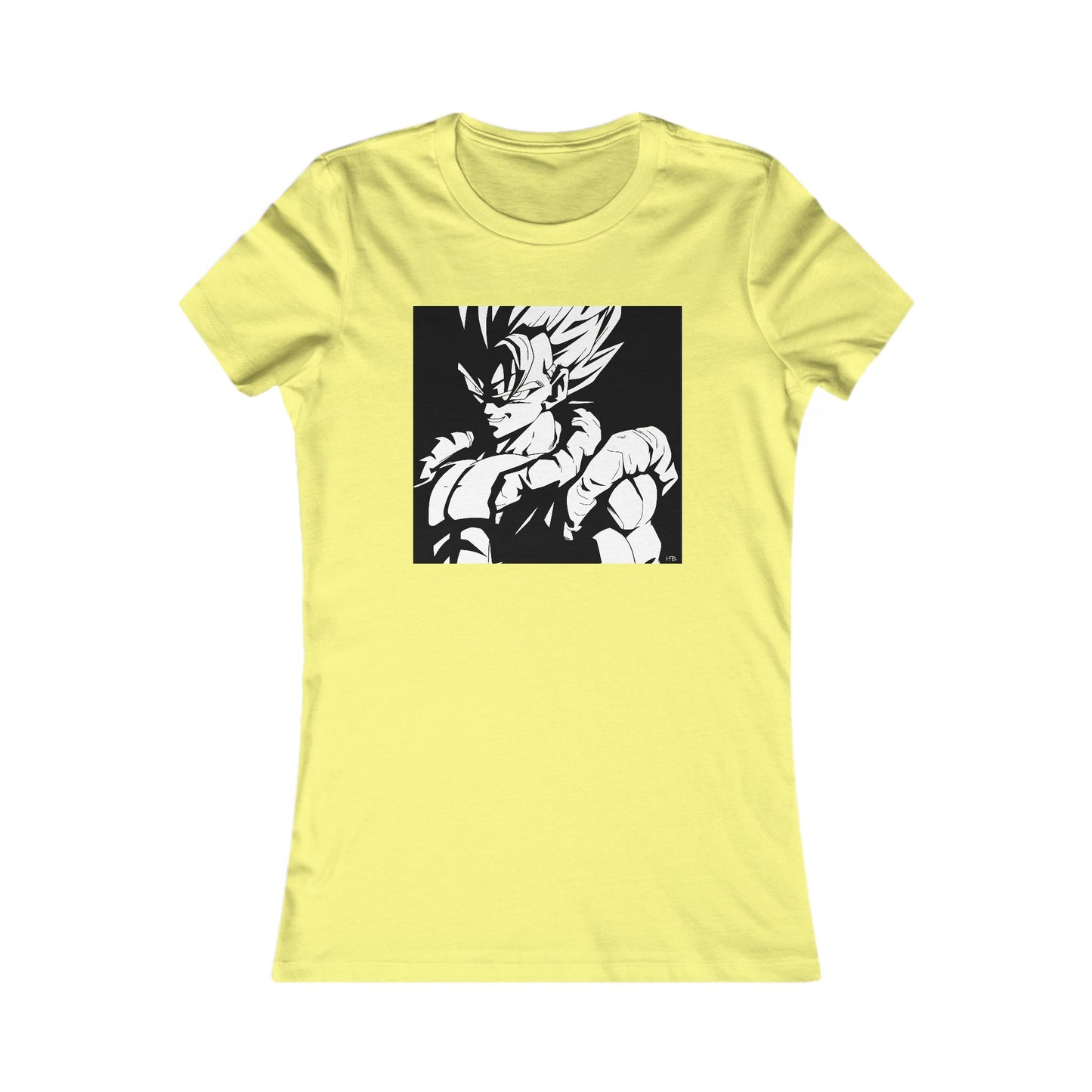 Japanese Superhero anime in black and white (Women - Premium Cotton Tee)