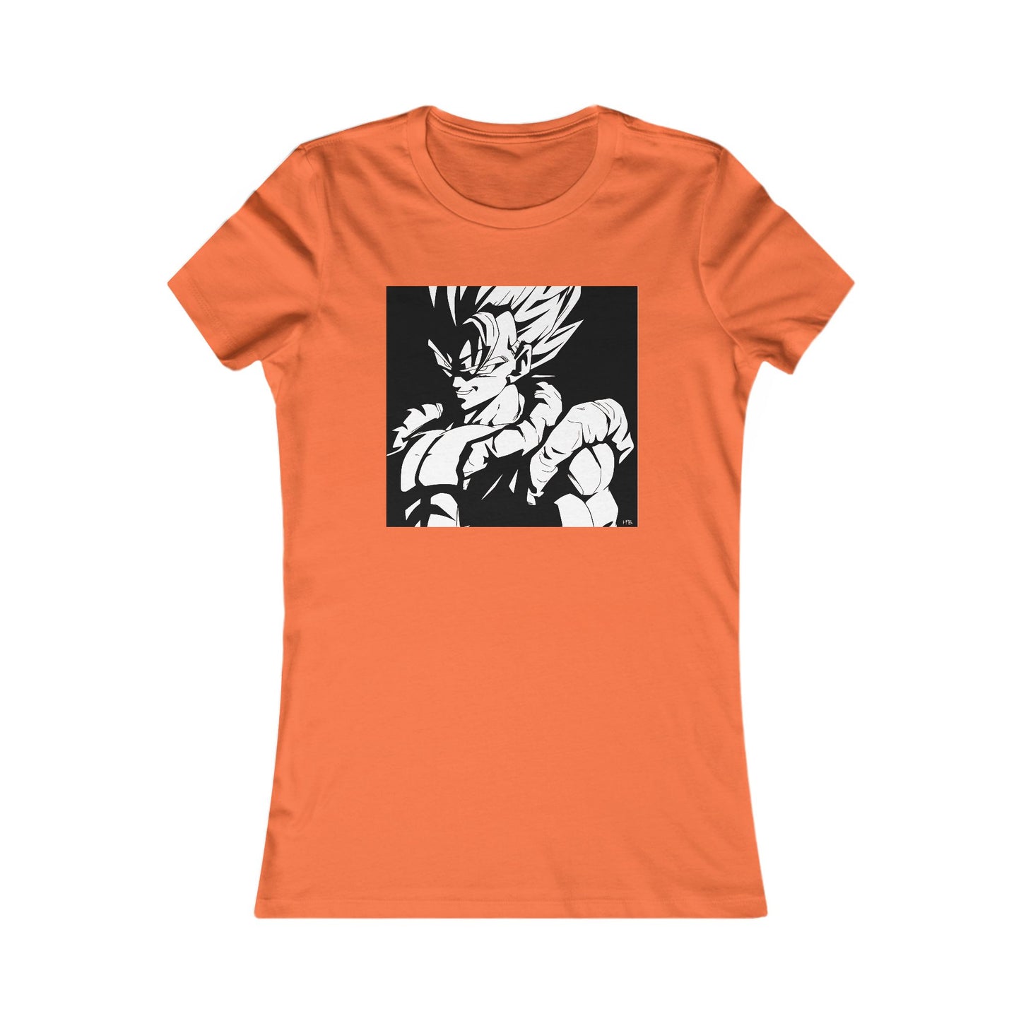Japanese Superhero anime in black and white (Women - Premium Cotton Tee)