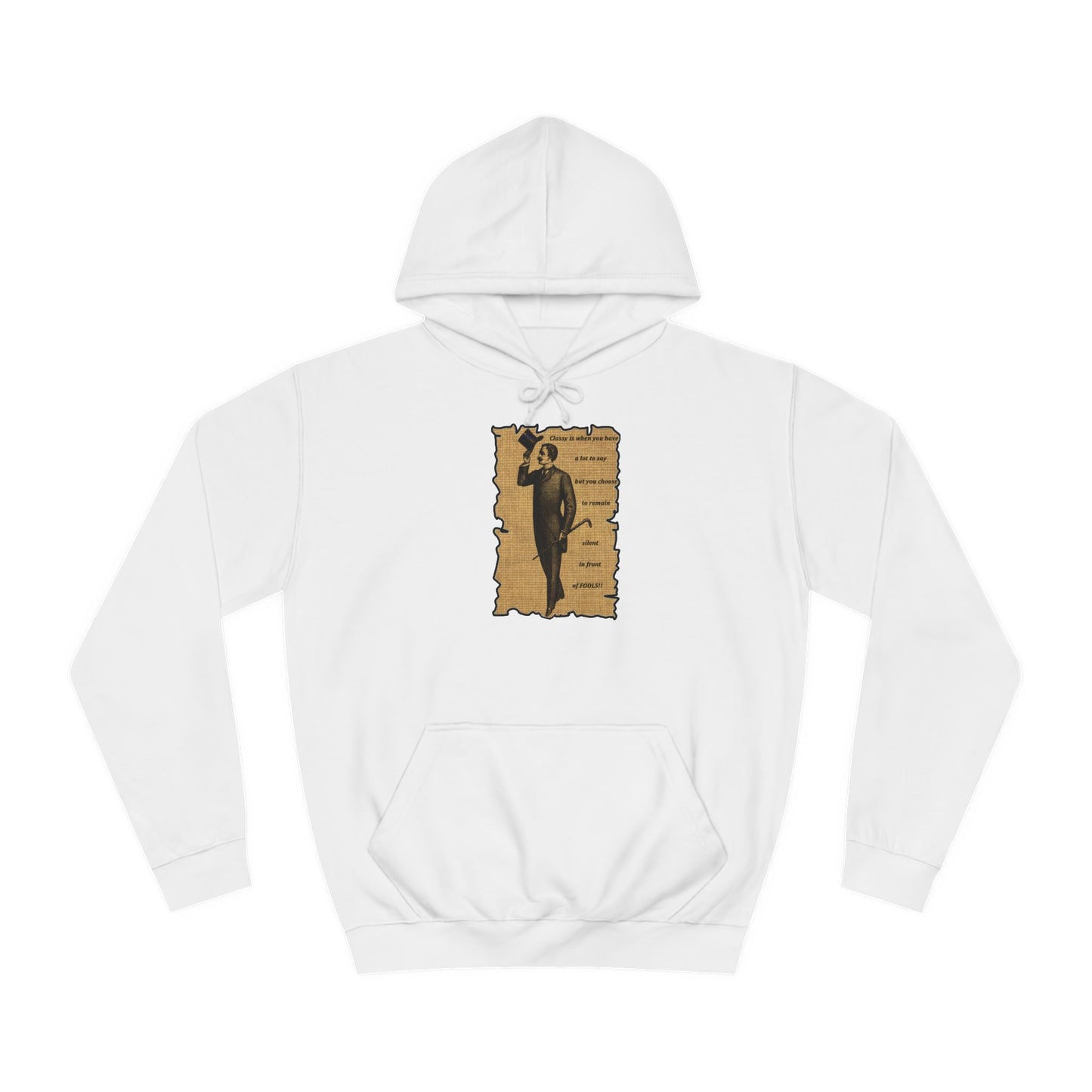 Sophisticated Vintage Silence (Hoodie - Cozy and Durable)