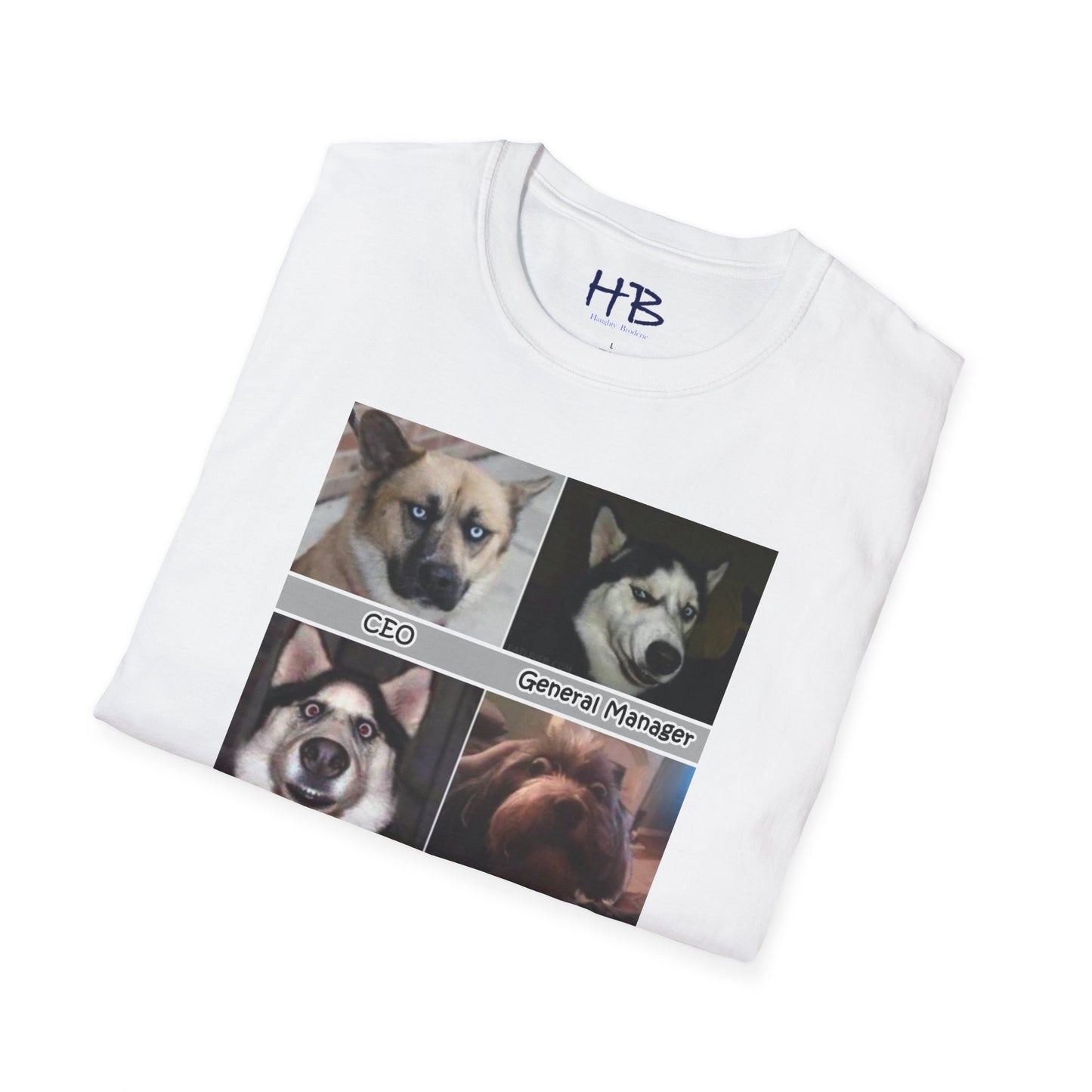 Stressful hierarchy in management company represented by dog faces :P