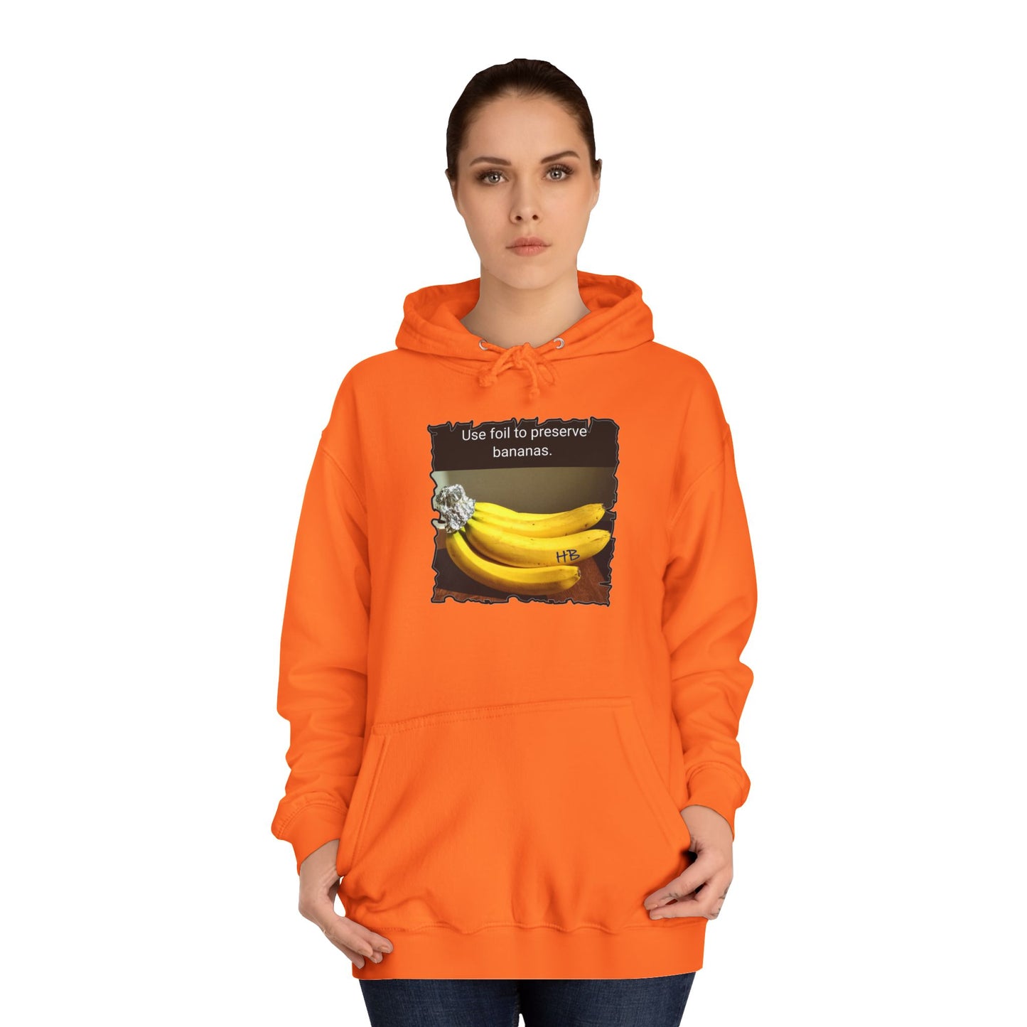 Use foil to preserve a banana (Hoodie - Cozy and Durable)