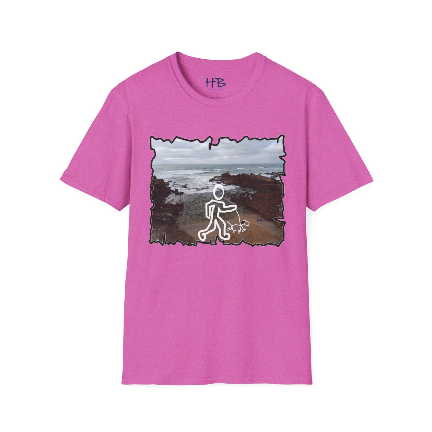 Rocky Shoreline Peaceful Oceanic; Harmony with Nature Garb Furry Friend Companion