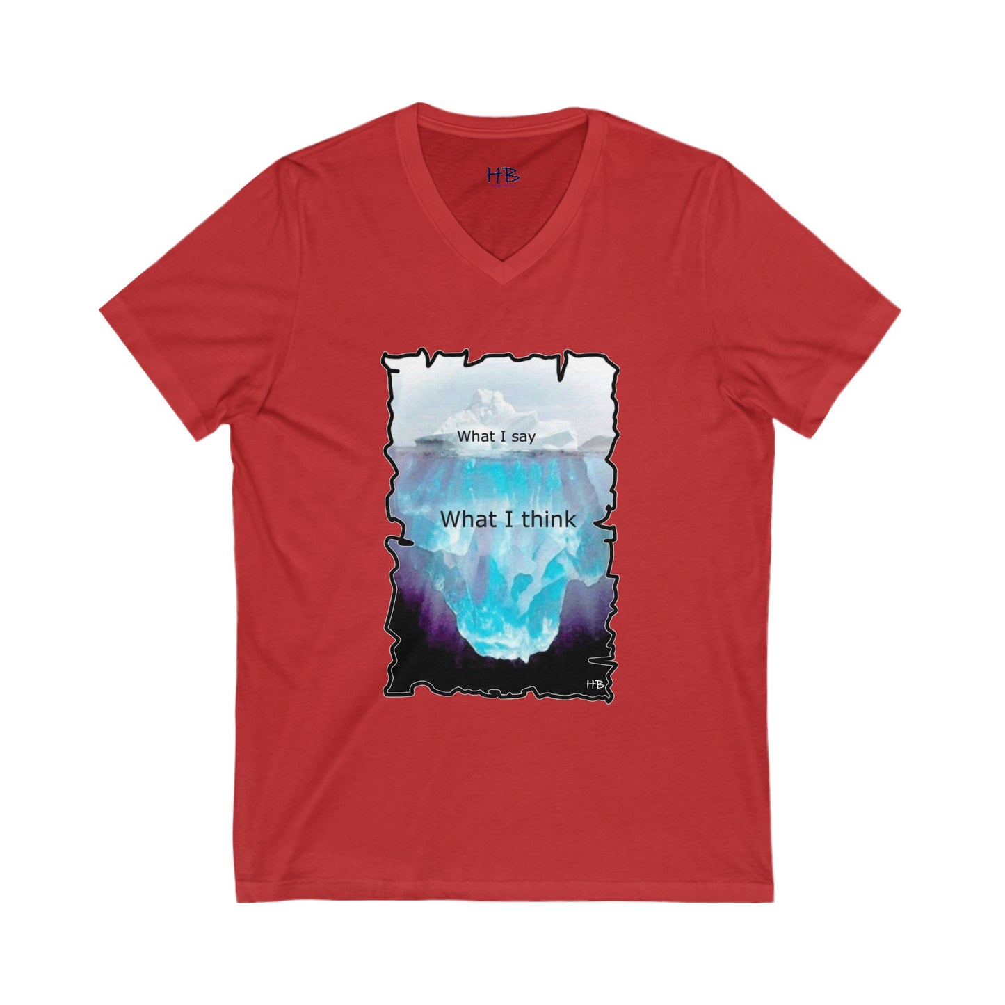 Below the Surface Veiled Verbalization (Unisex Jersey Short Sleeve V-neck - Comfortable Everyday Wear)