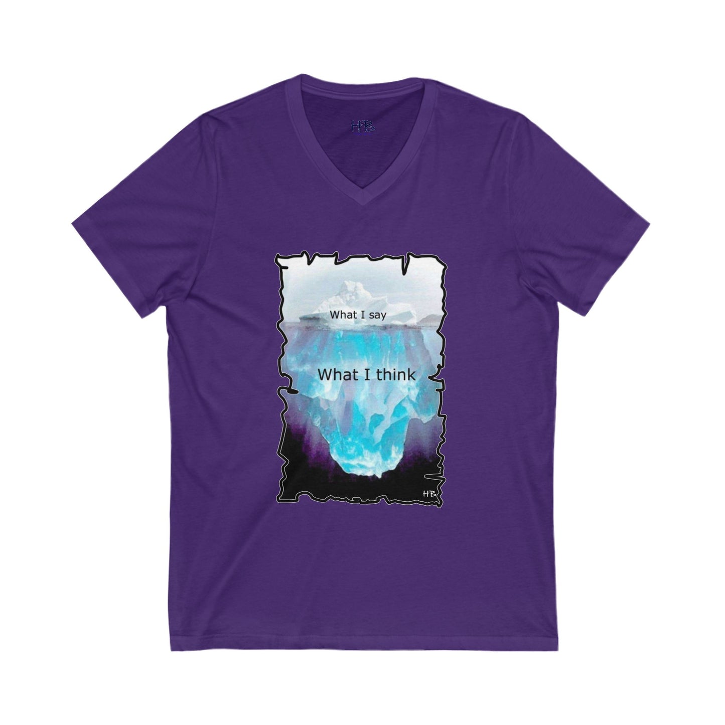 Below the Surface Veiled Verbalization (Unisex Jersey Short Sleeve V-neck - Comfortable Everyday Wear)