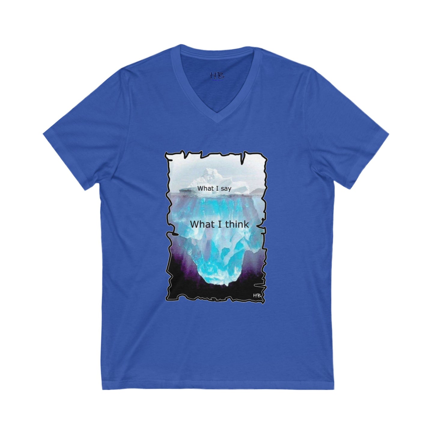 Below the Surface Veiled Verbalization (Unisex Jersey Short Sleeve V-neck - Comfortable Everyday Wear)