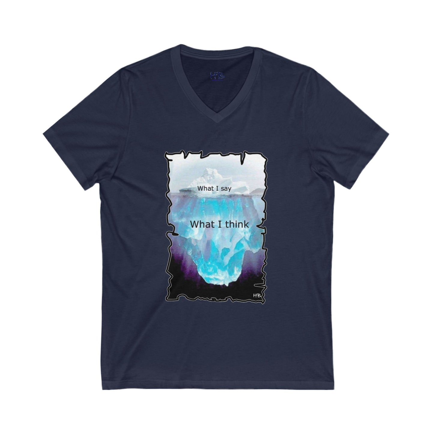 Below the Surface Veiled Verbalization (Unisex Jersey Short Sleeve V-neck - Comfortable Everyday Wear)