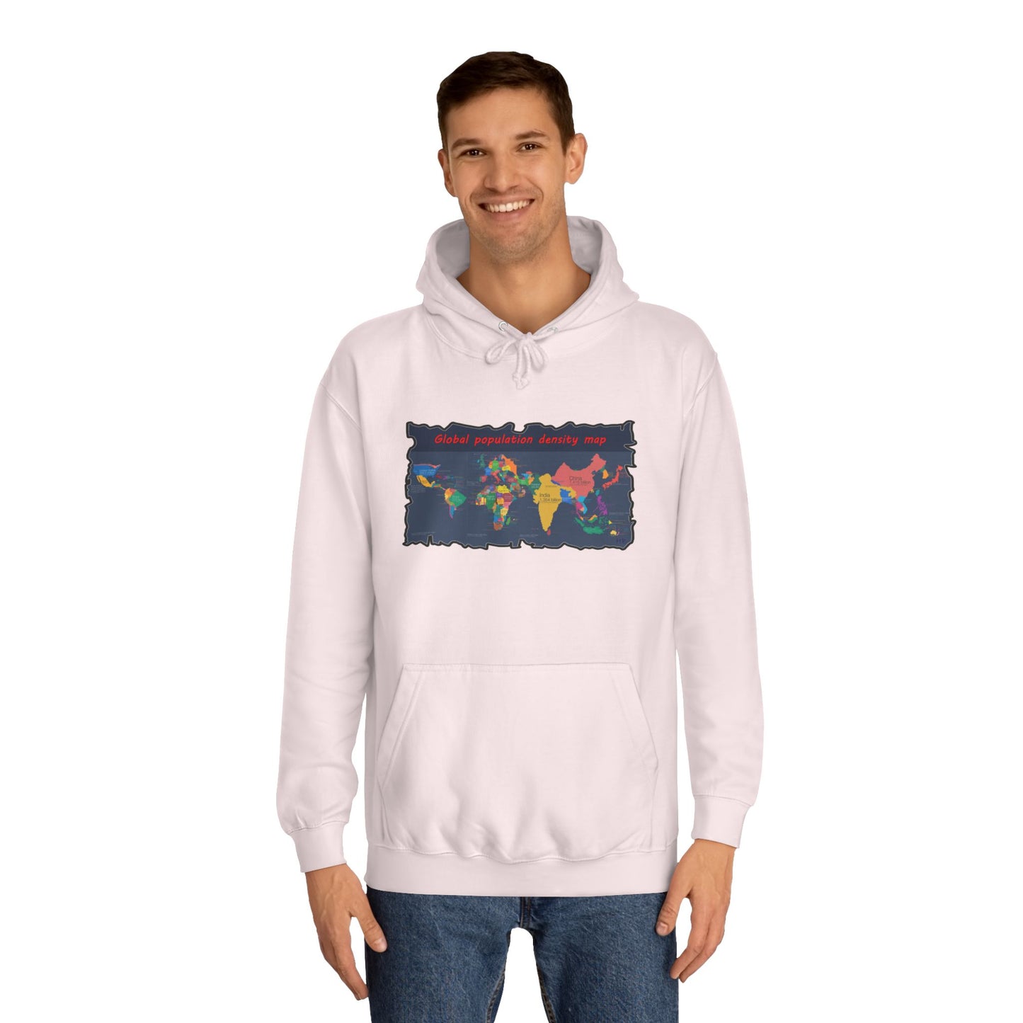 Get Yours Now -- Global density world population (Hoodie - Cozy and Durable)