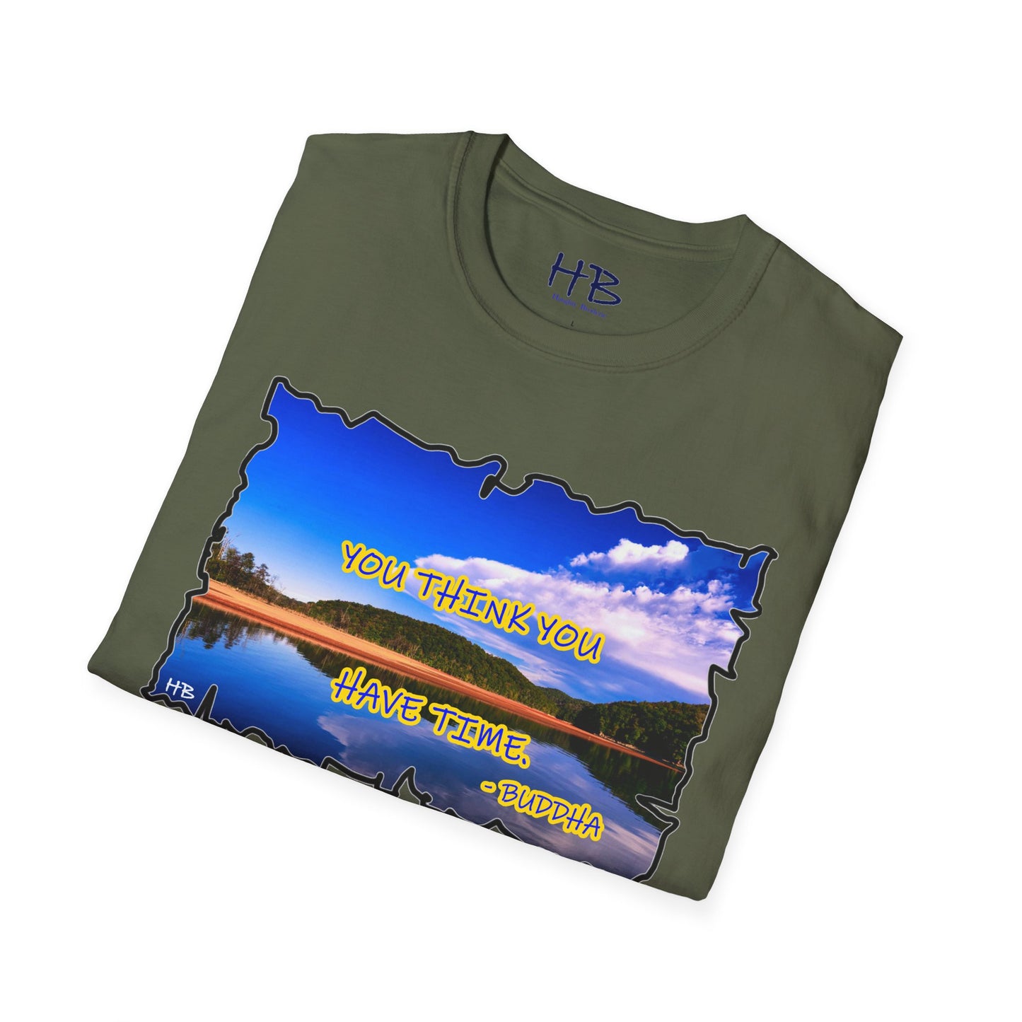 Buddha's Timeless Horizon Harmony; Philosophical Mirage Ethereal Lake Sunset Discourse 8