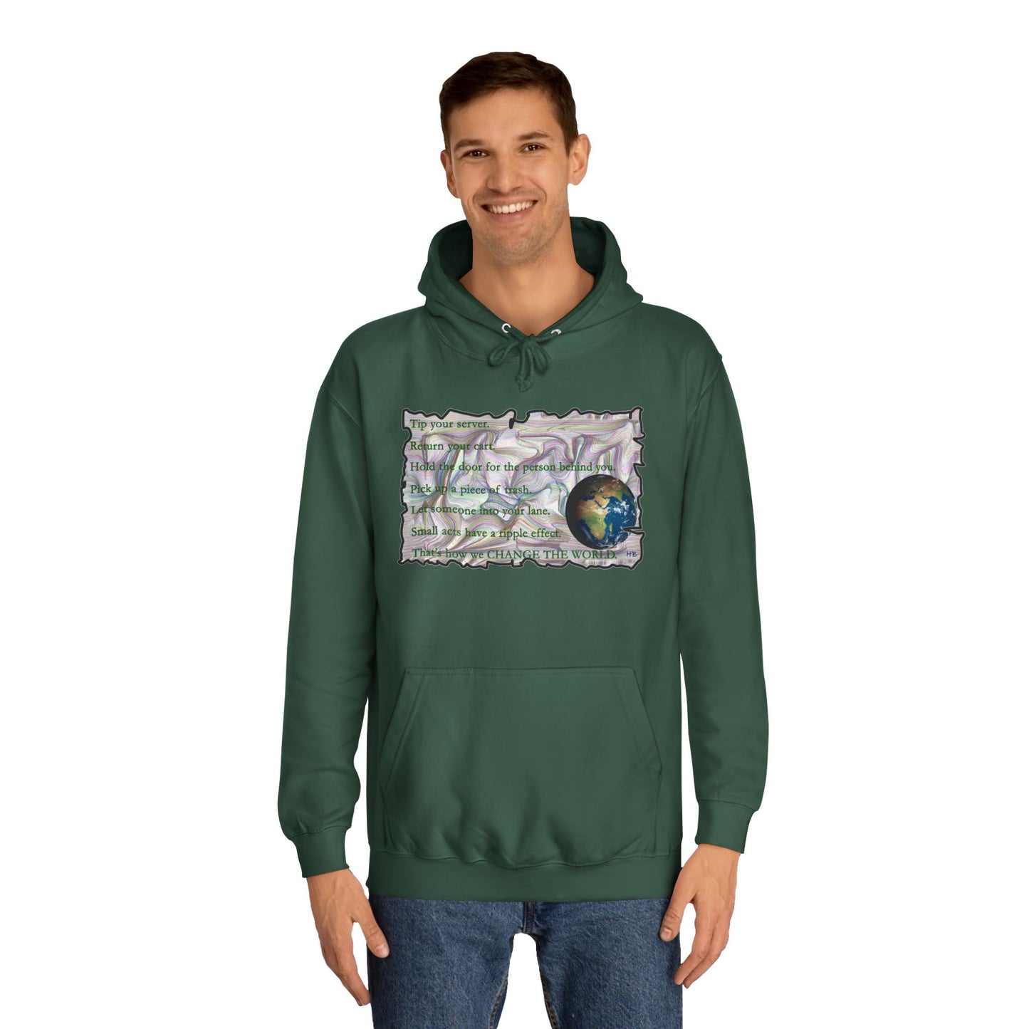 Take Action to Change the World Ripple Effect (Hoodie - Cozy and Durable)