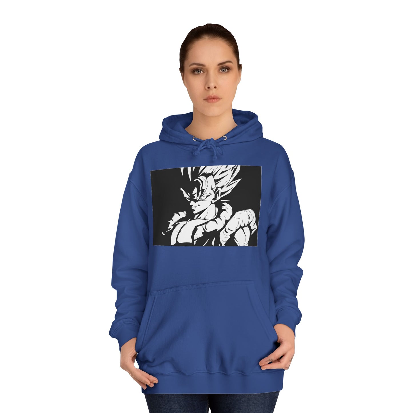 Get Yours Now -- Japanese Superhero anime in black and white (Hoodie - Cozy and Durable)