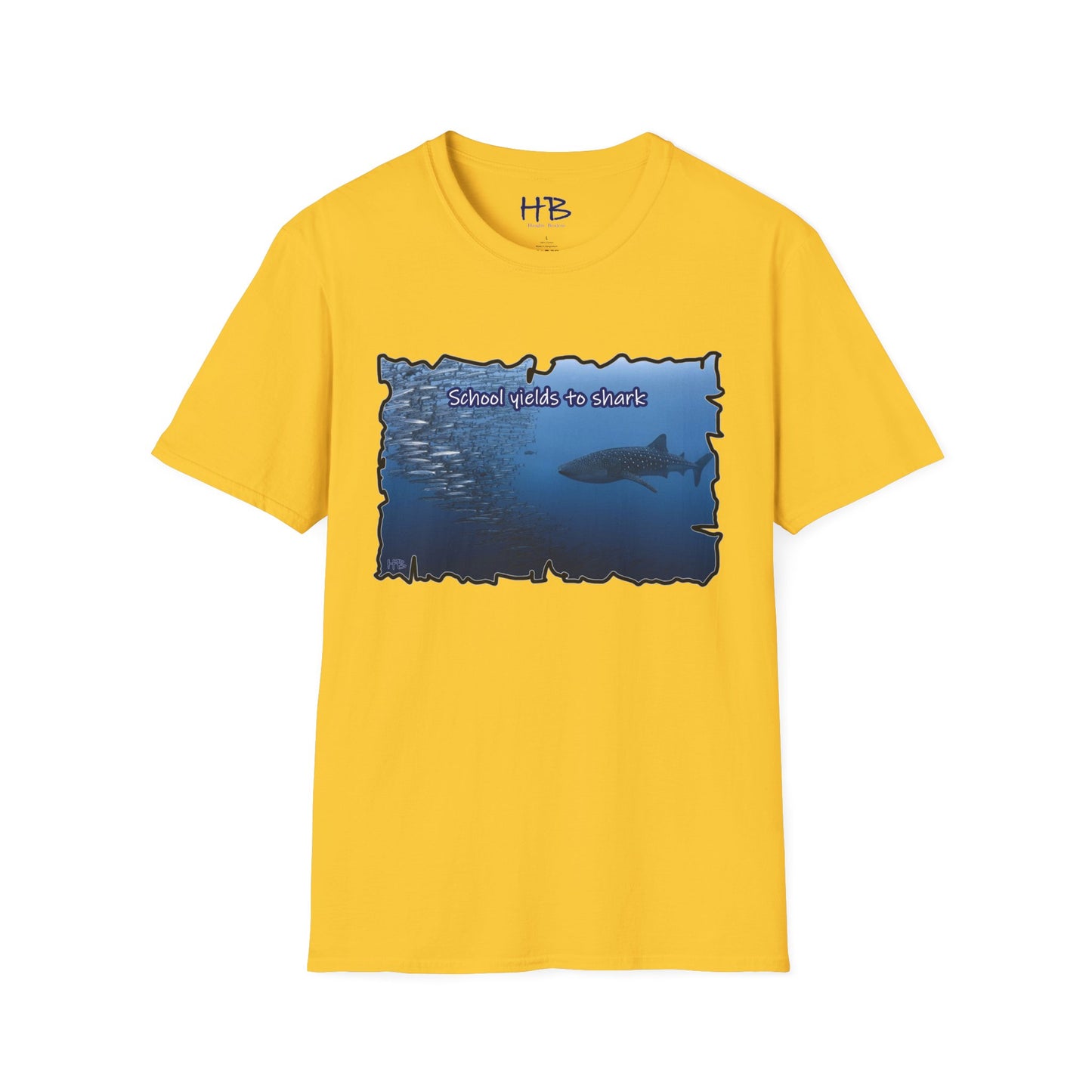 Symbiotic Serenity Aquatic Symphony: Shark's Odyssey piercing the School's Ballet