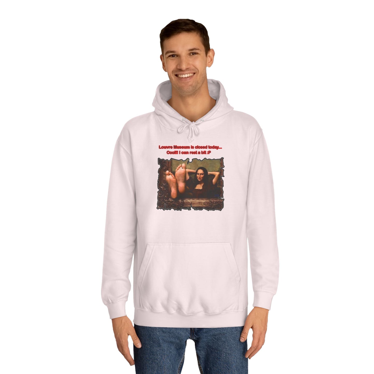 Get Yours Now -- Mischievous Playful Mona Lisa (Hoodie - Cozy and Durable)