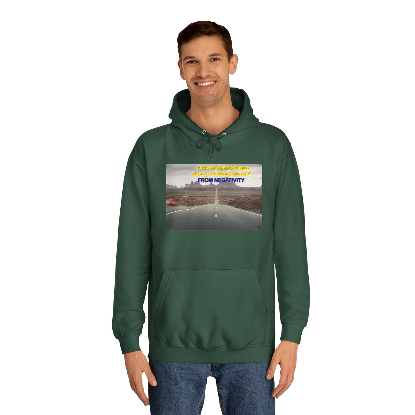 Amazing Things Happen when Distancing from Negativity (Hoodie - Cozy and Durable)