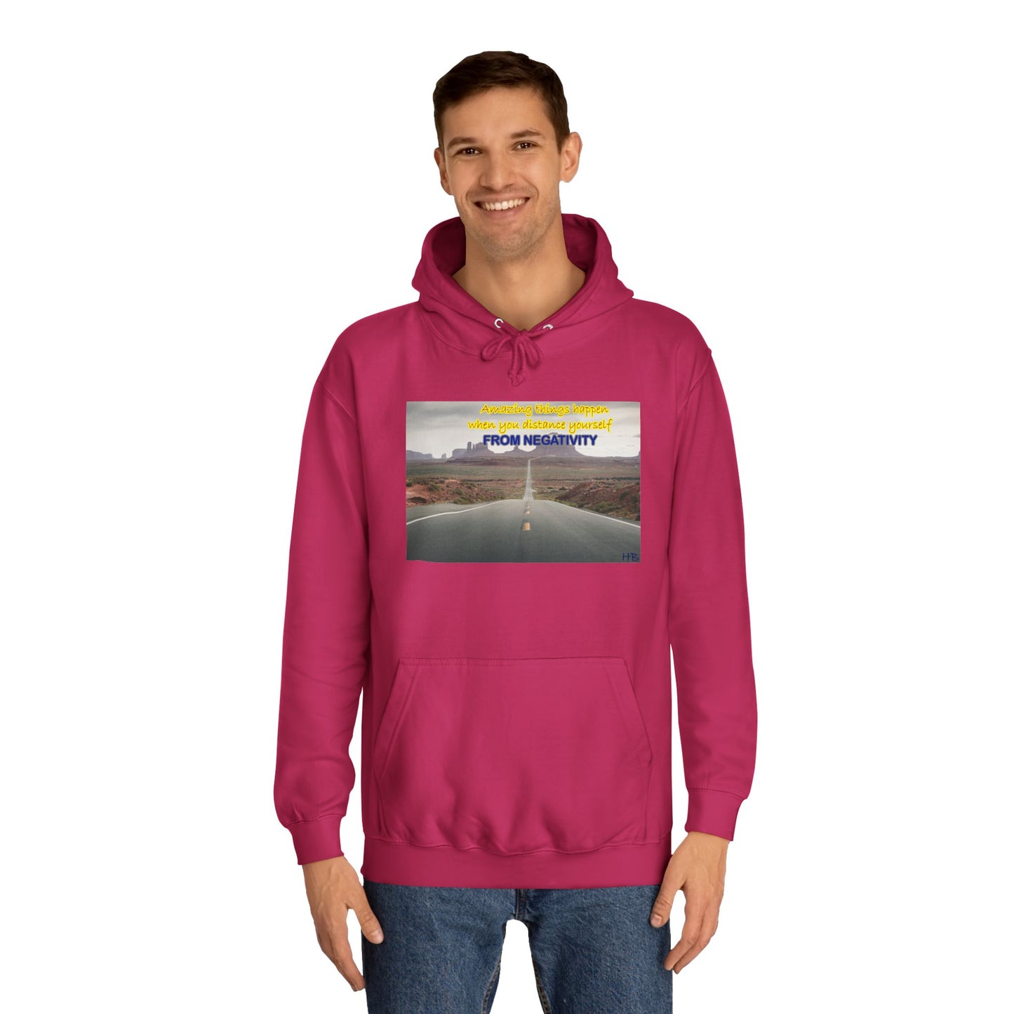 Amazing Things Happen when Distancing from Negativity (Hoodie - Cozy and Durable)