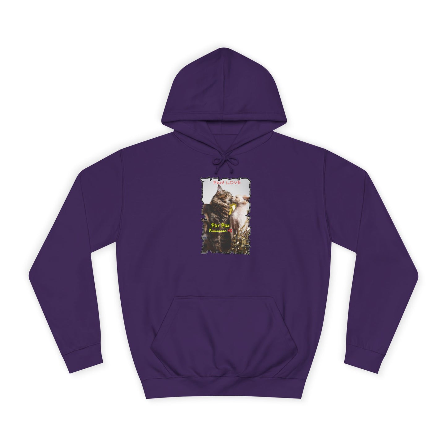 Get Yours Now -- Pure LOVE Cats kissing (Hoodie - Cozy and Durable)