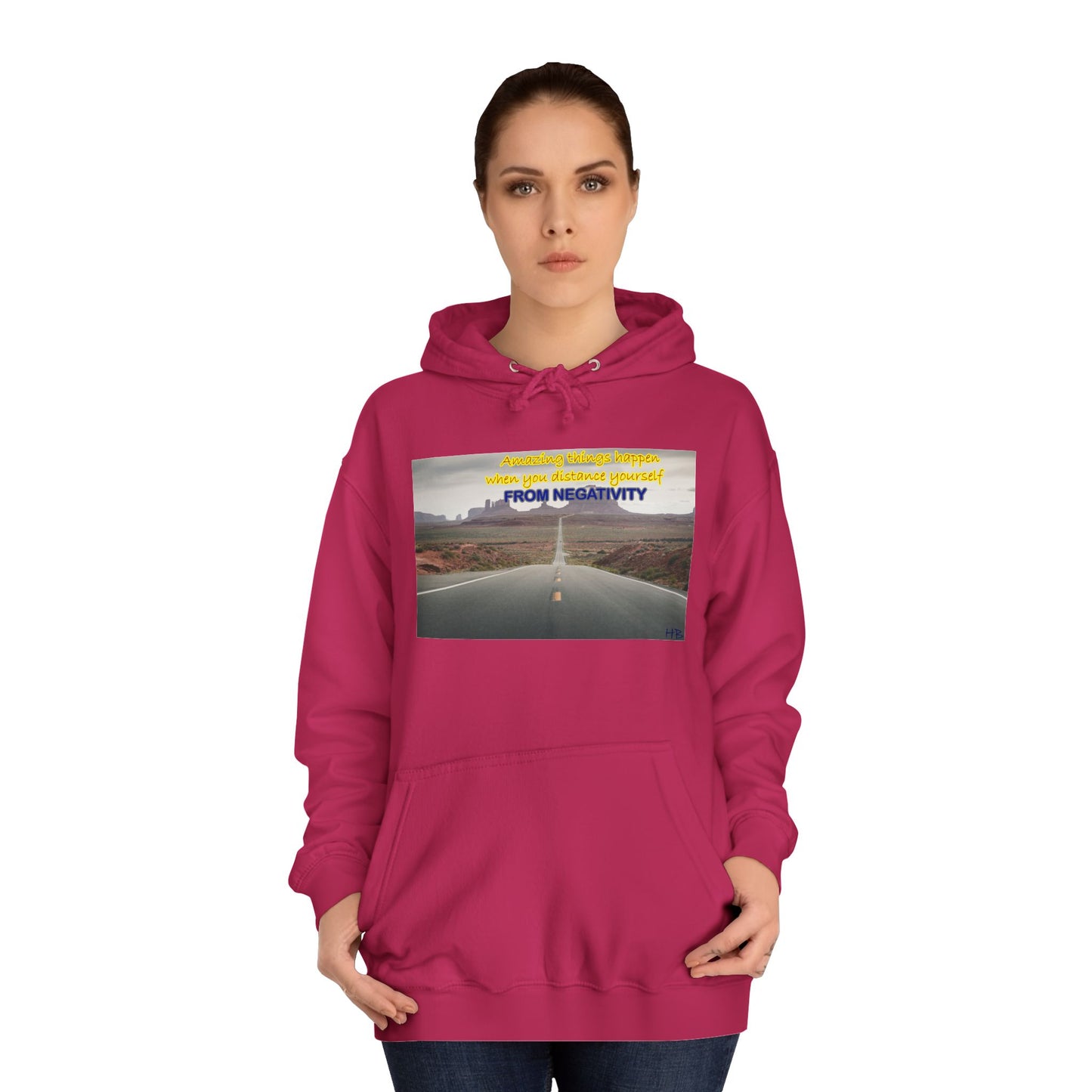 Amazing Things Happen when Distancing from Negativity (Hoodie - Cozy and Durable)