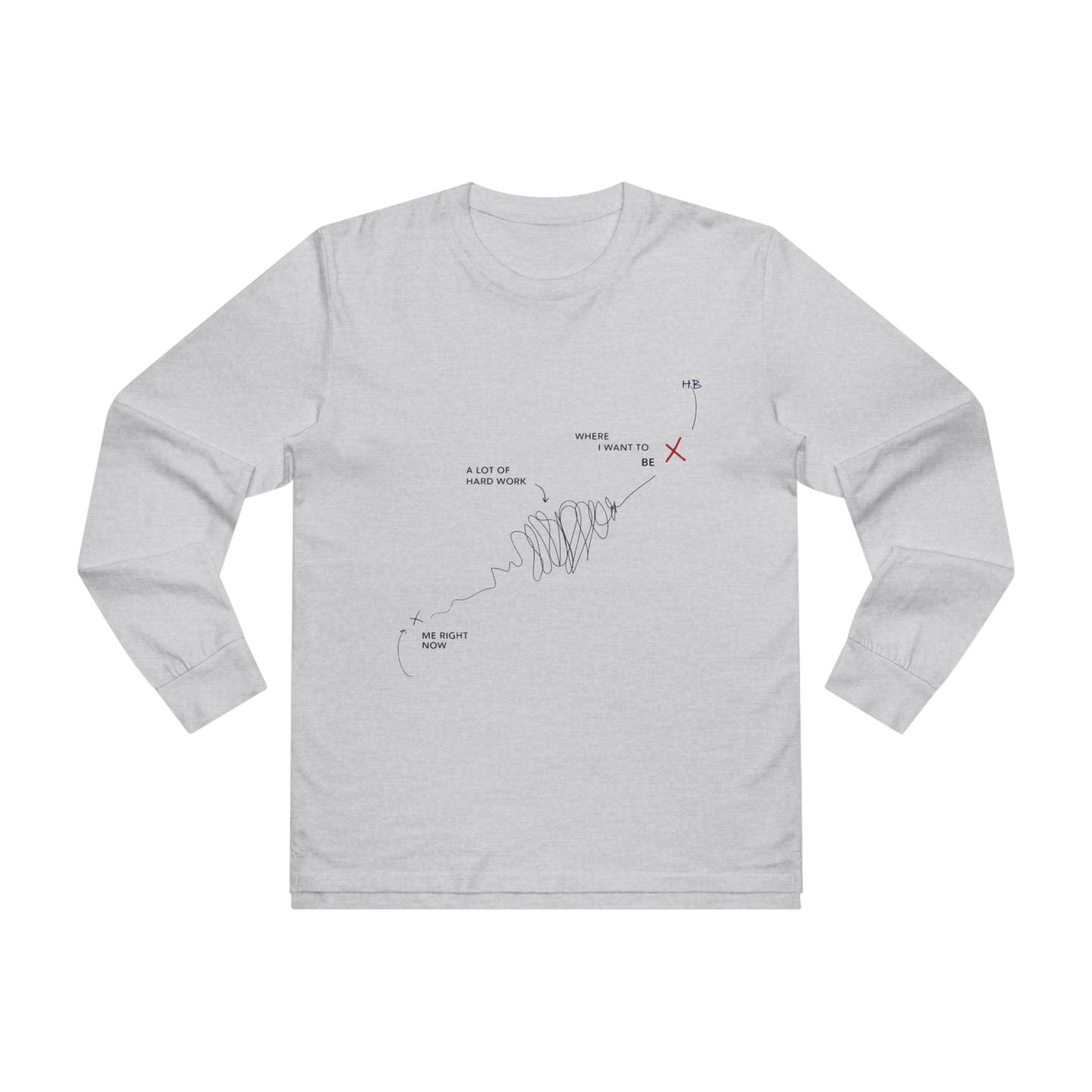 Triumph Trail Journey to Success with No Pain, No Gain (Men's Base Longsleeve Tee - All-Season Wear)