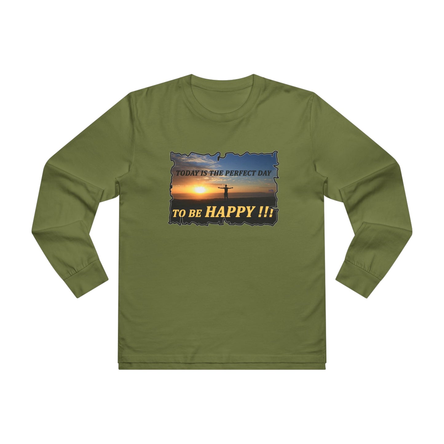 Get Yours Now -- Joyful Sunrise for New Day Optimism (Men's Base Longsleeve Tee - All-Season Wear)