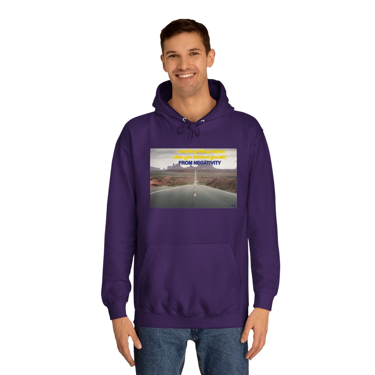 Amazing Things Happen when Distancing from Negativity (Hoodie - Cozy and Durable)