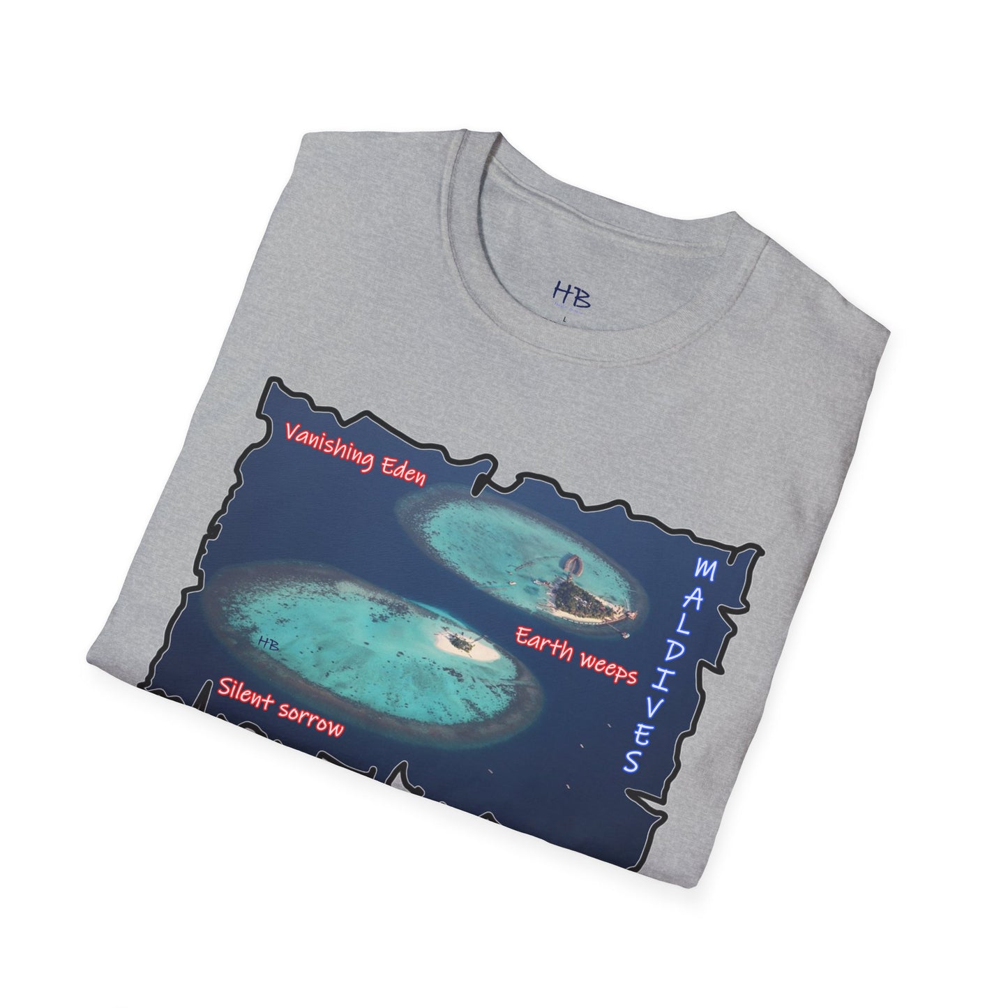 Climate Crusader Earth's Cry Tee;  Ocean's Embrace Crisis Conscious Maldives Melancholy