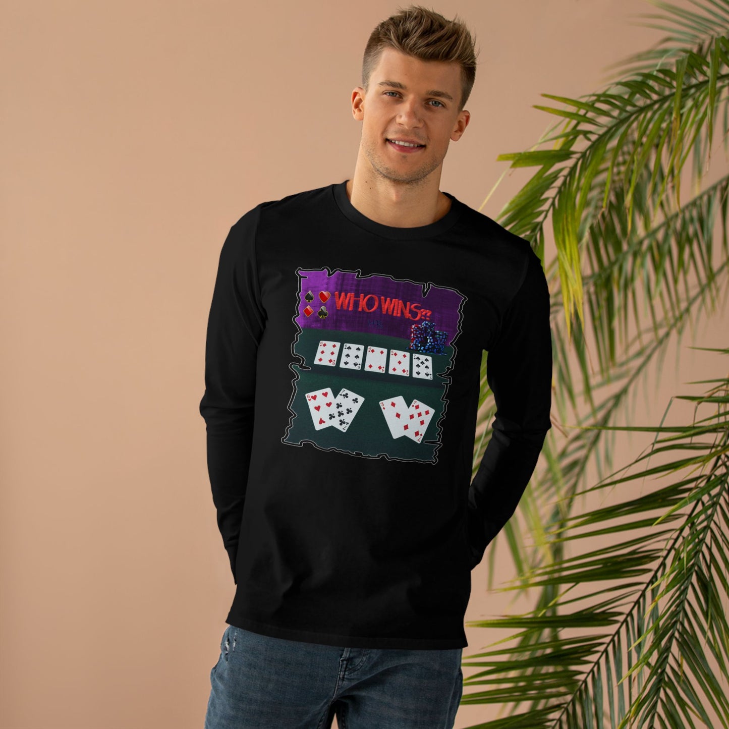 Get Yours Now -- Poker Face-off  Proclamation Challenge (Men's Base Longsleeve Tee - All-Season Wear)