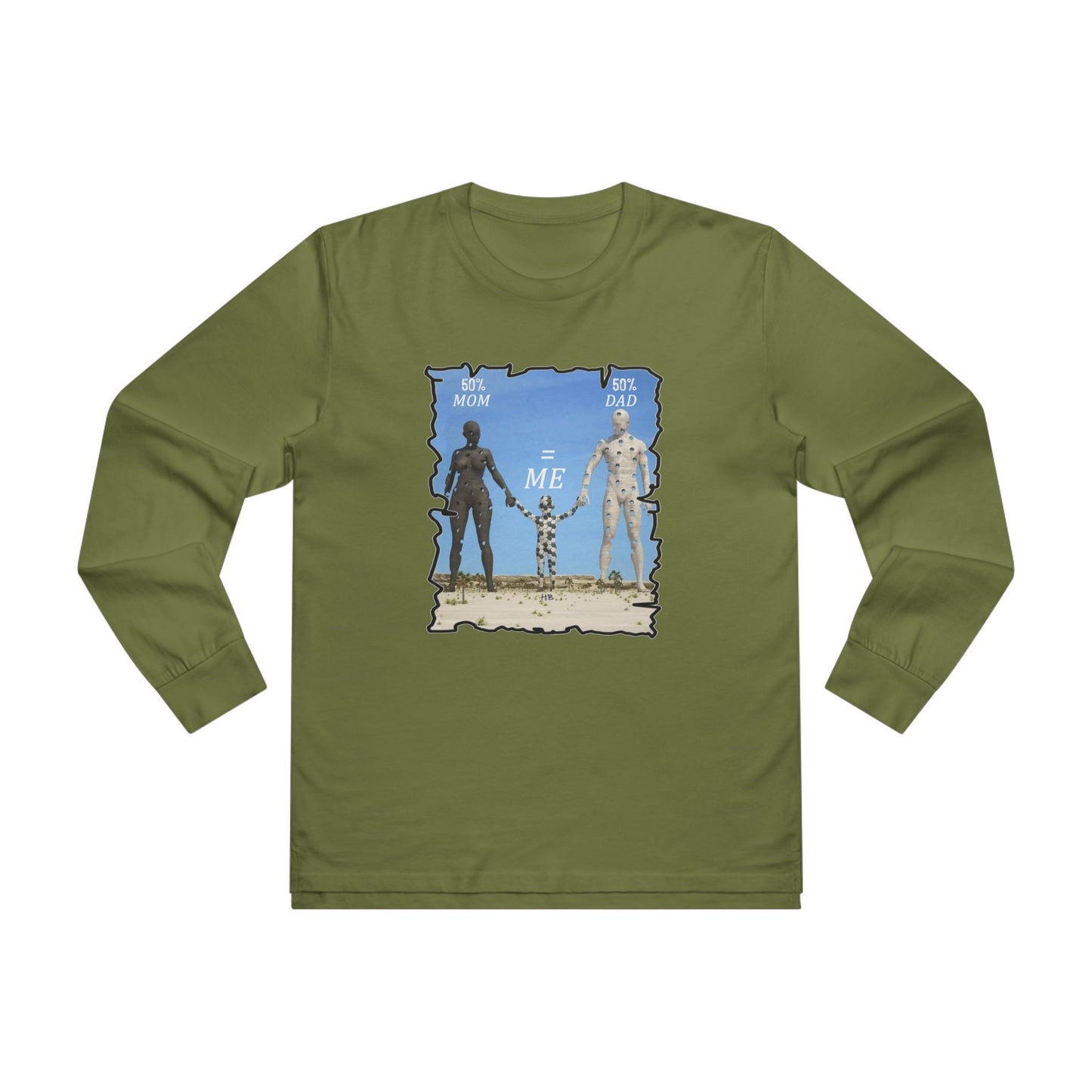 Get Yours Now -- Genetic Family Equation Parental Puzzle (Men's Base Longsleeve Tee - All-Season Wear)