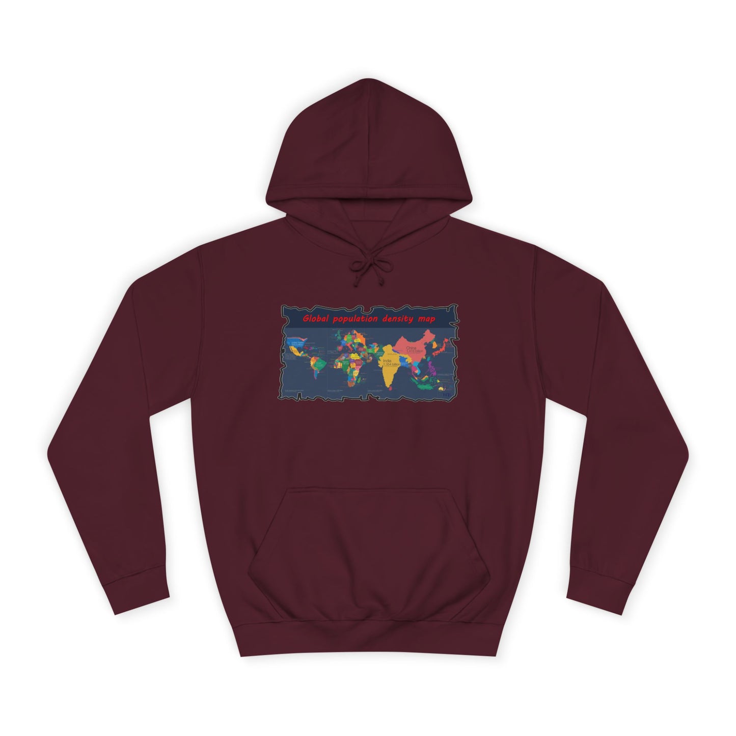 Get Yours Now -- Global density world population (Hoodie - Cozy and Durable)