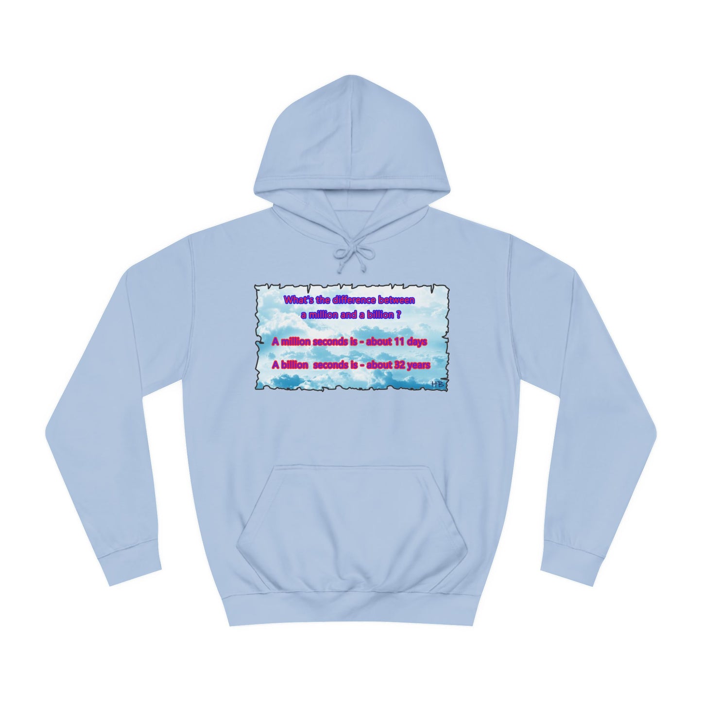 Get Yours Now -- Difference between million and billion calculated in seconds (Hoodie - Cozy and Durable)