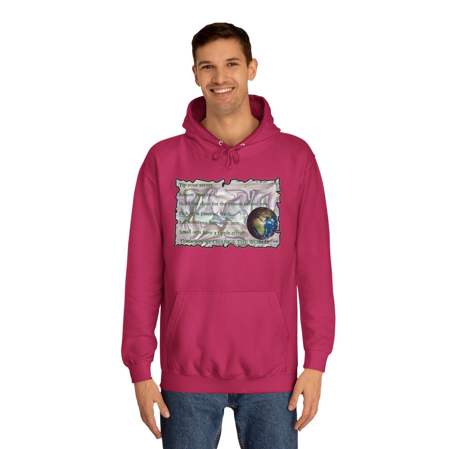 Take Action to Change the World Ripple Effect (Hoodie - Cozy and Durable)