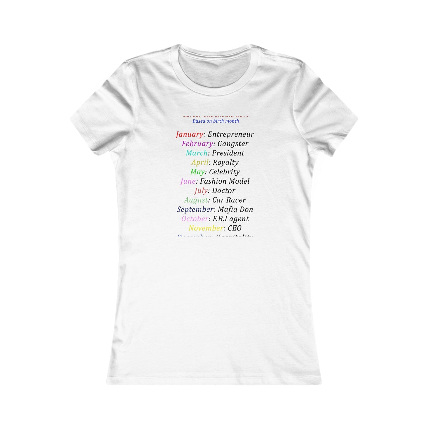 Birth Month Career Pride (Women - Premium Cotton Tee)