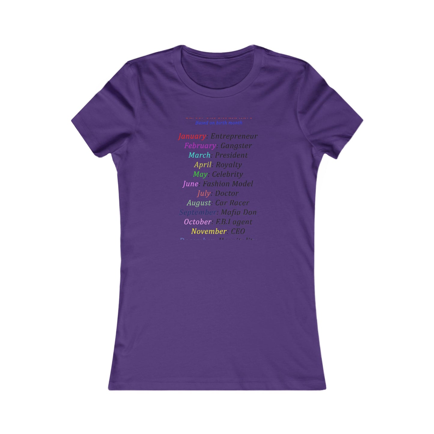 Birth Month Career Pride (Women - Premium Cotton Tee)
