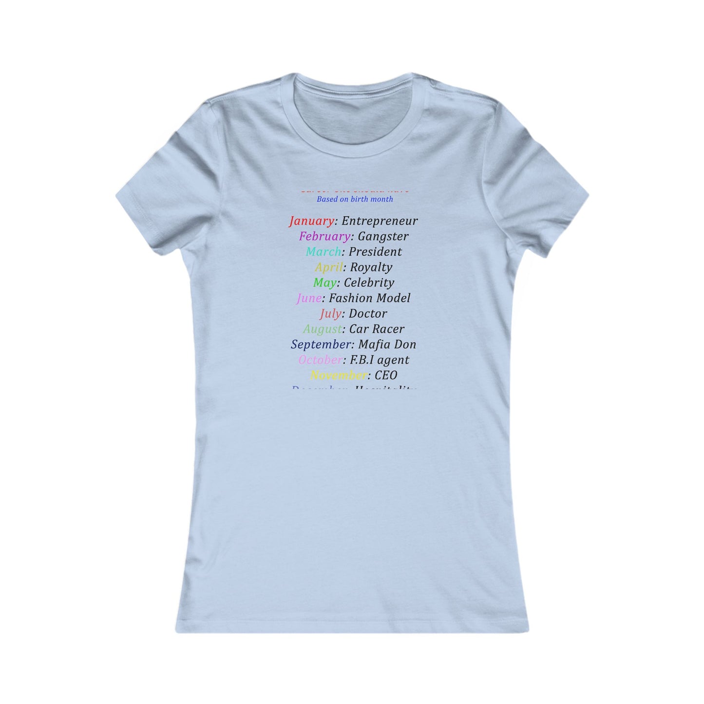 Birth Month Career Pride (Women - Premium Cotton Tee)