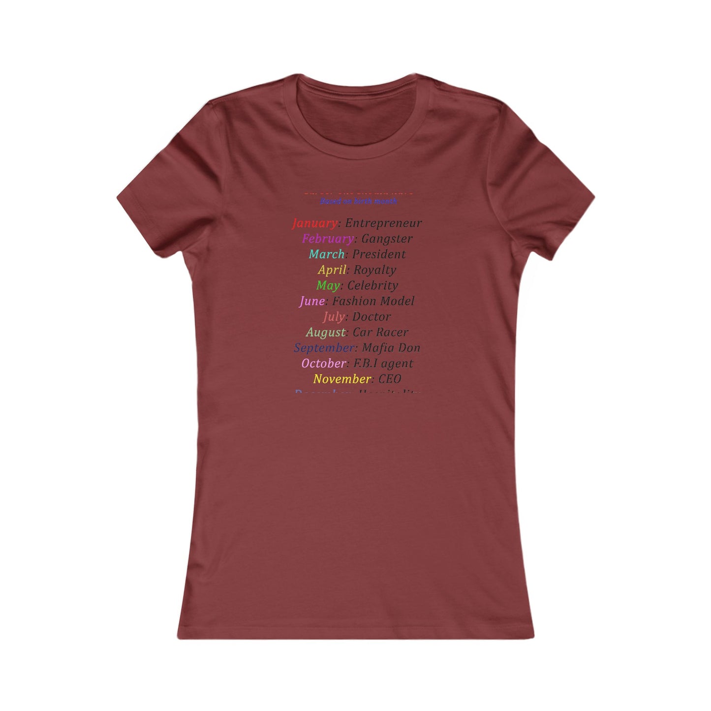 Birth Month Career Pride (Women - Premium Cotton Tee)
