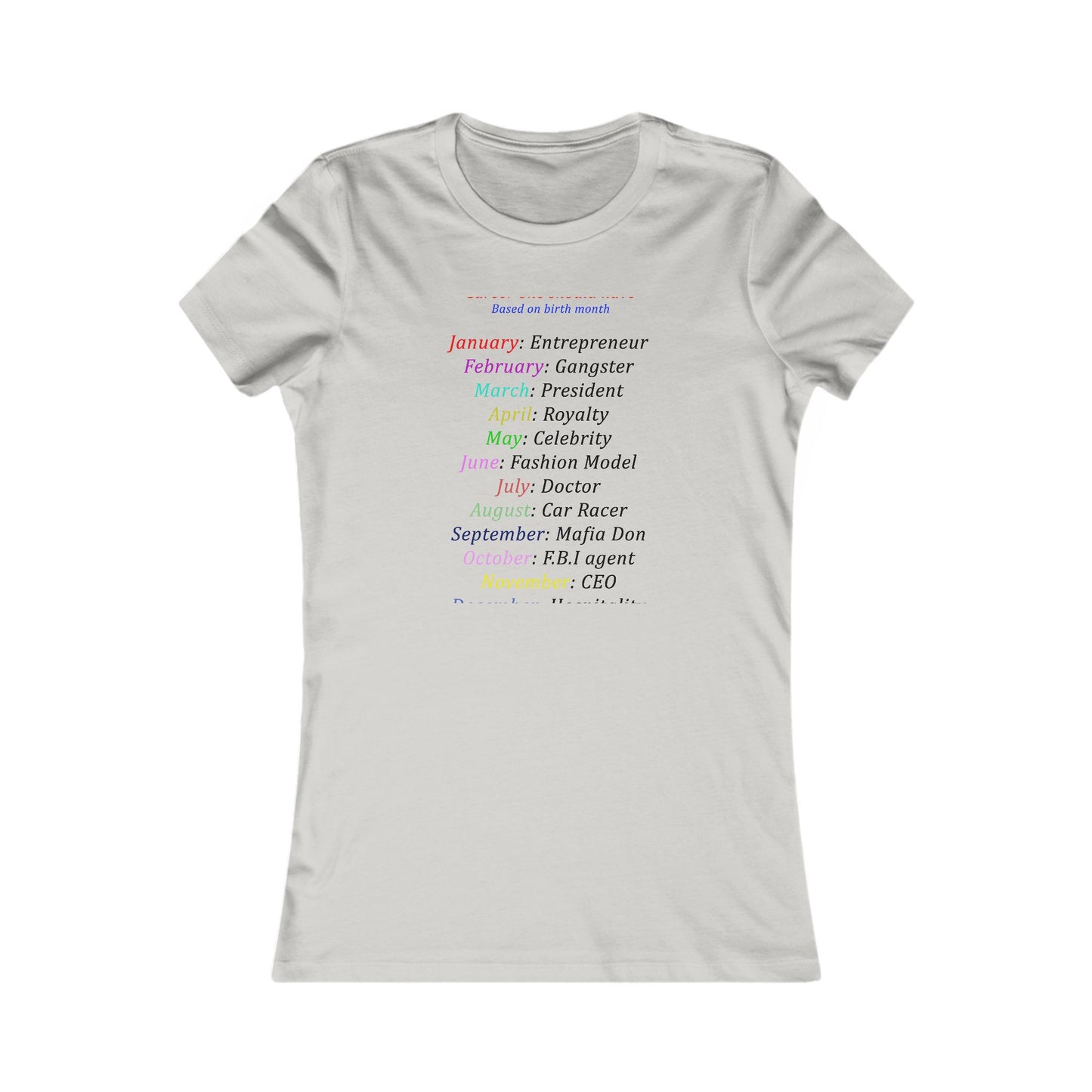 Birth Month Career Pride (Women - Premium Cotton Tee)