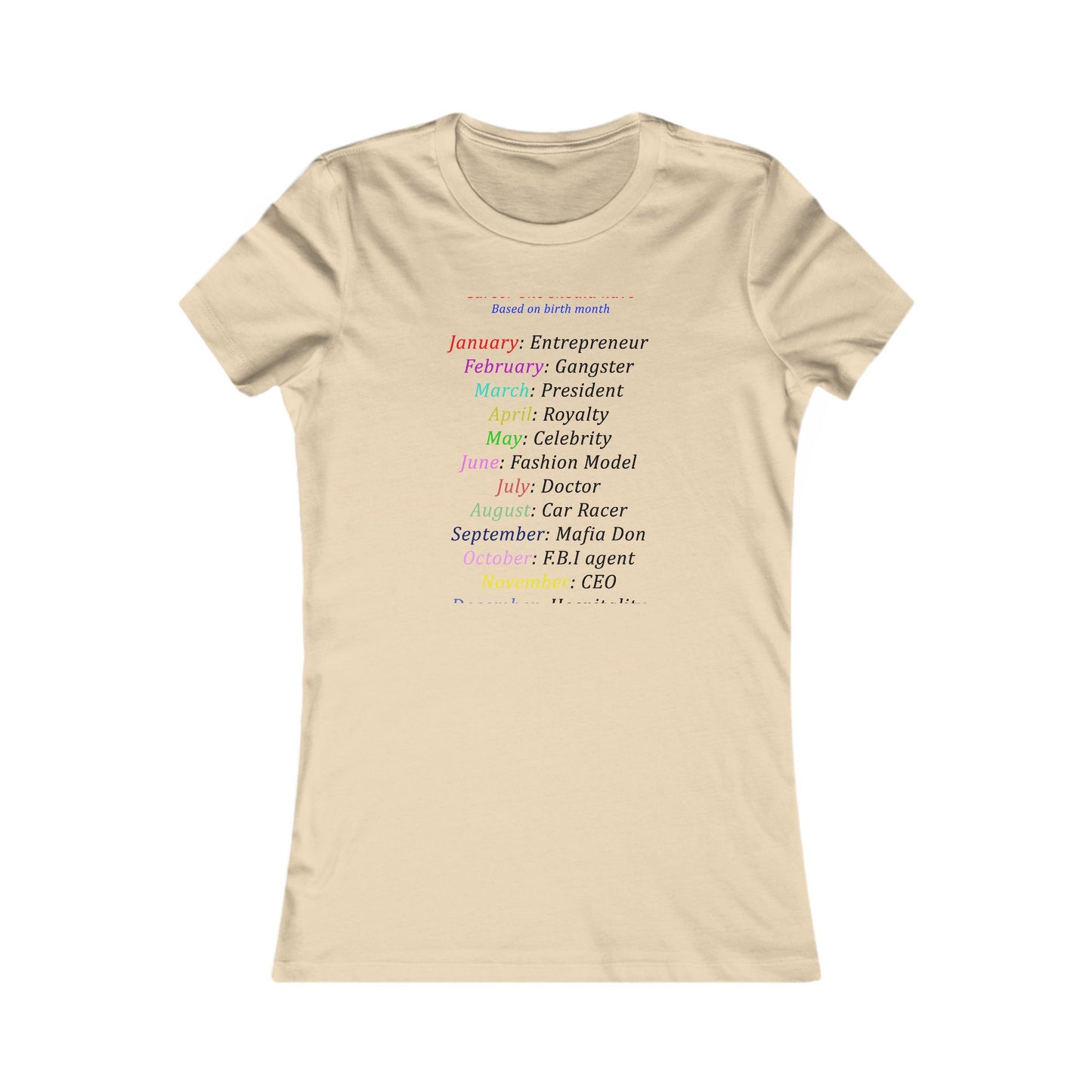 Birth Month Career Pride (Women - Premium Cotton Tee)