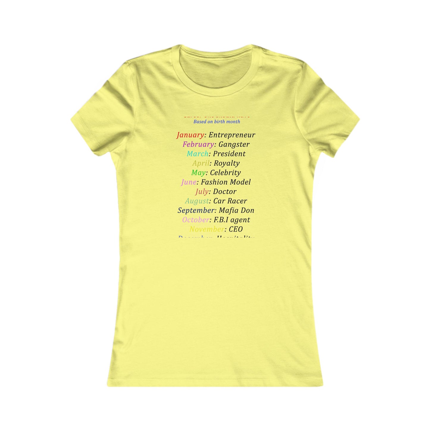 Birth Month Career Pride (Women - Premium Cotton Tee)