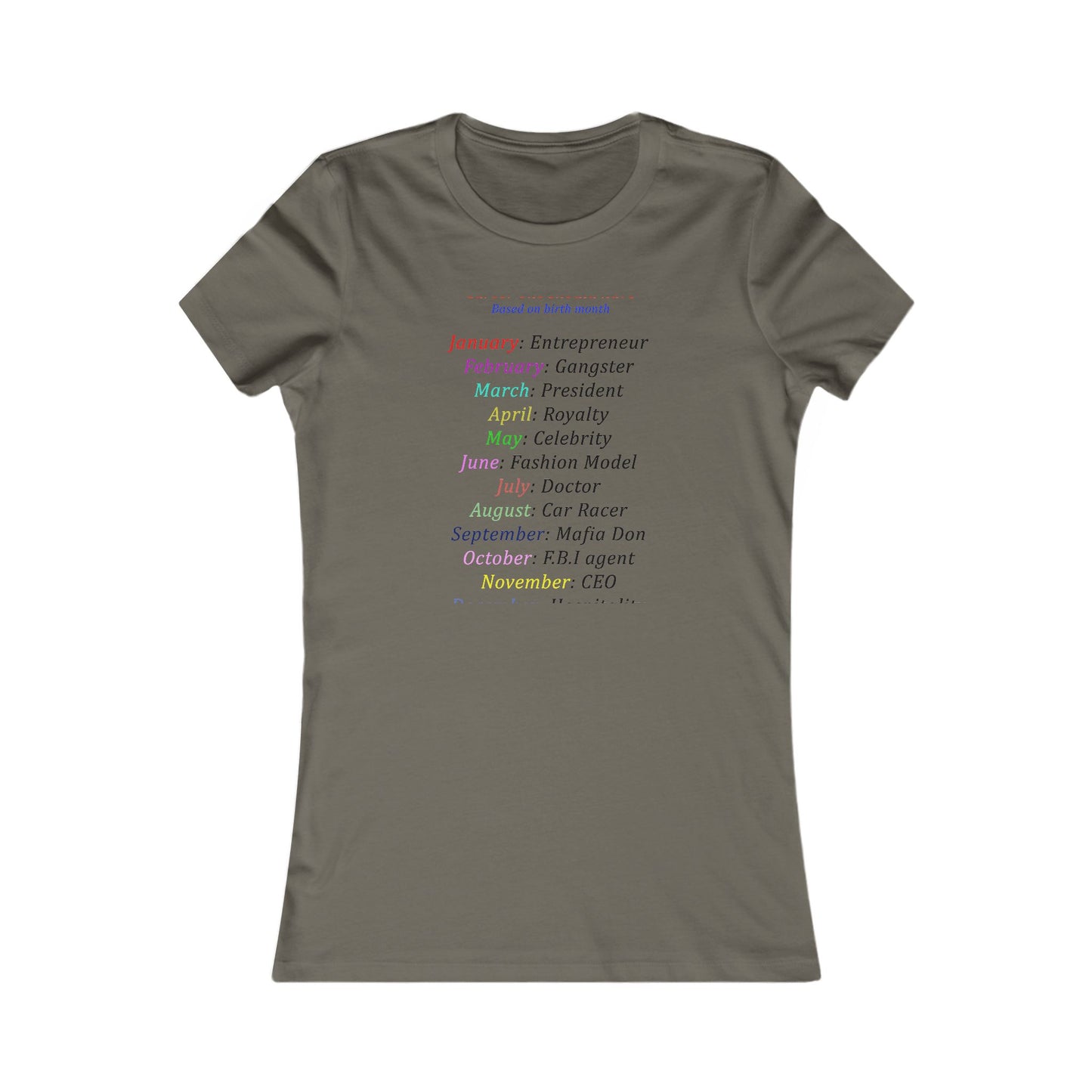 Birth Month Career Pride (Women - Premium Cotton Tee)