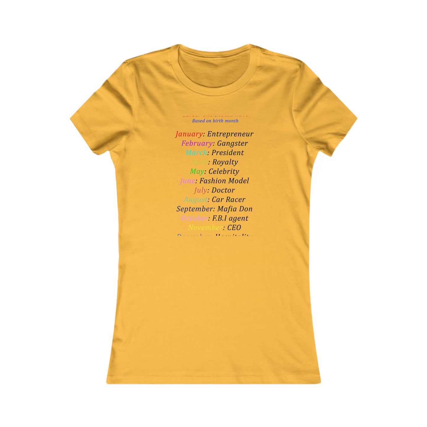 Birth Month Career Pride (Women - Premium Cotton Tee)